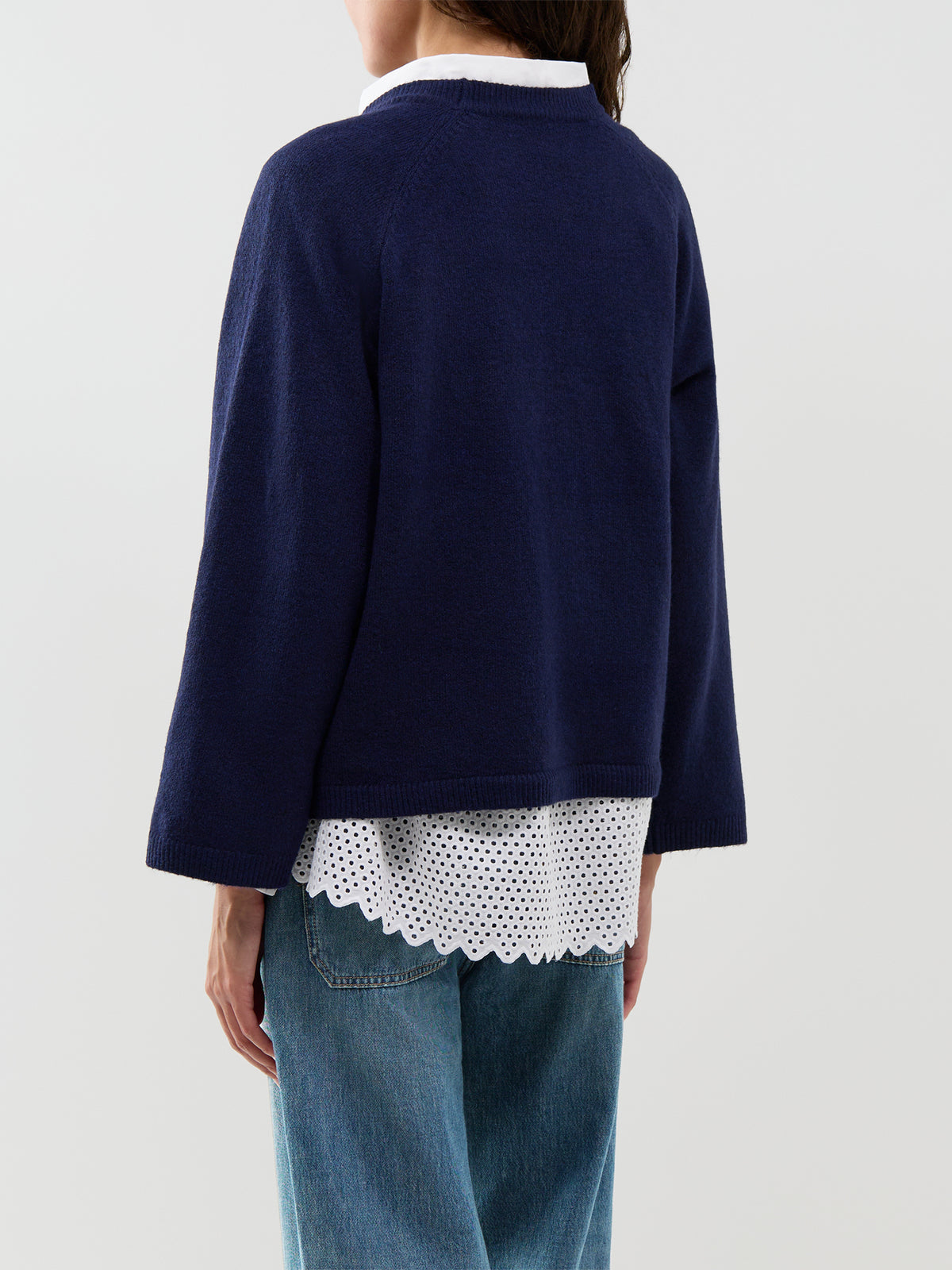 Orlean 4 Long-Sleeved Crew Neck Jumper - Navy