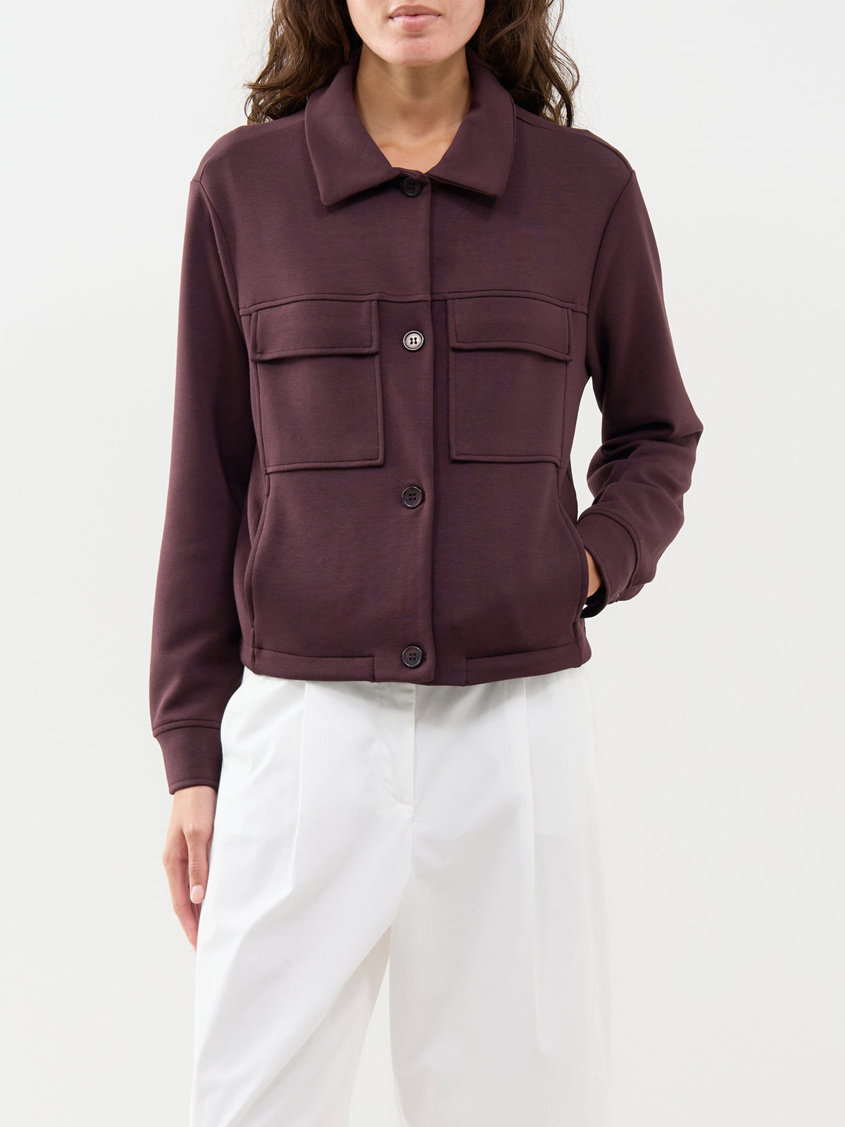 Banu 337 Modal Blend Jacket - Chocolate Plum