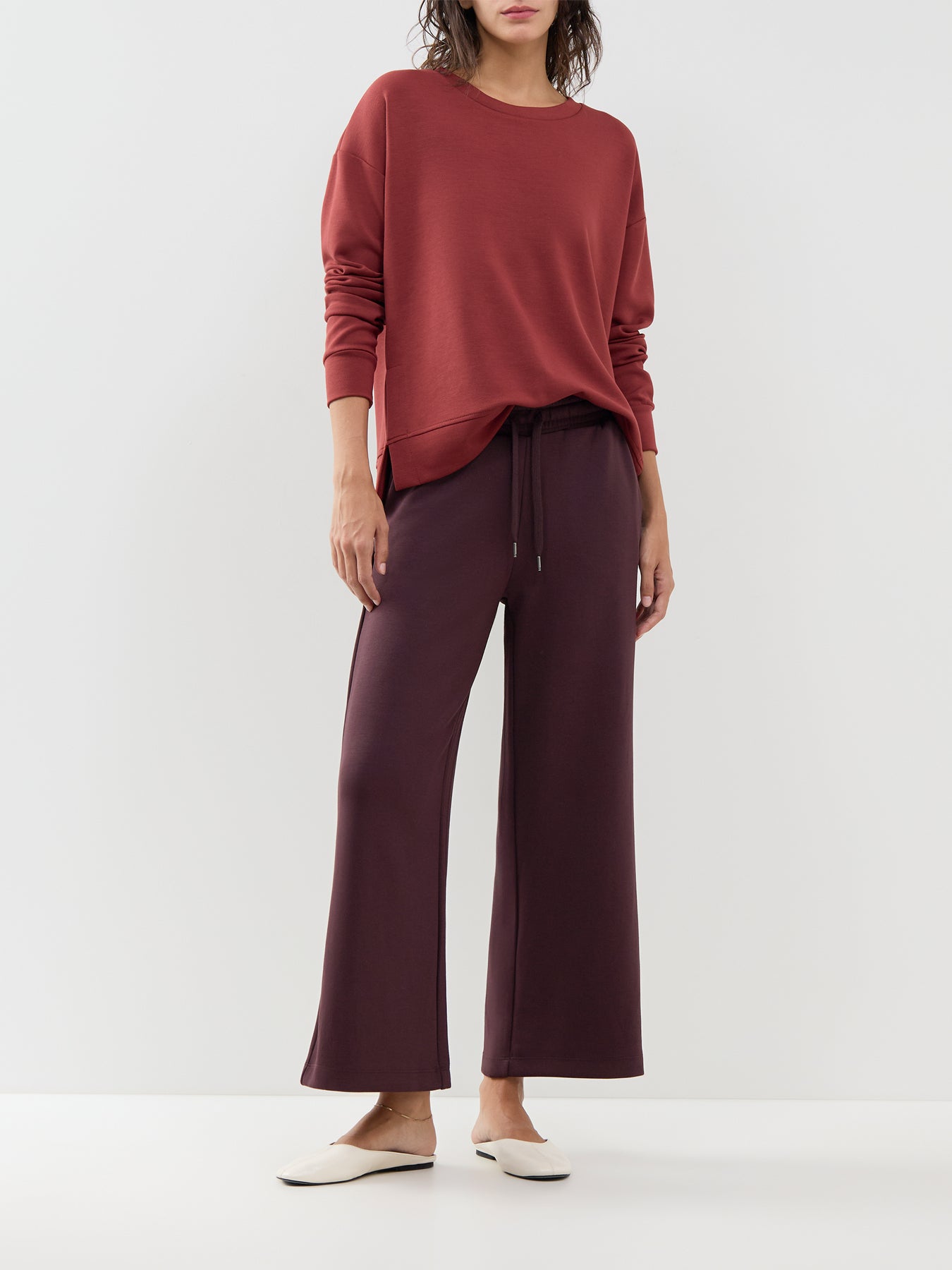 Modal Blend Wide Leg Sweatpants