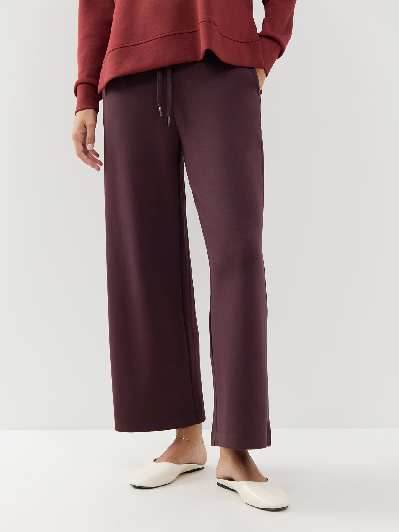 Modal Blend Wide Leg Sweatpants