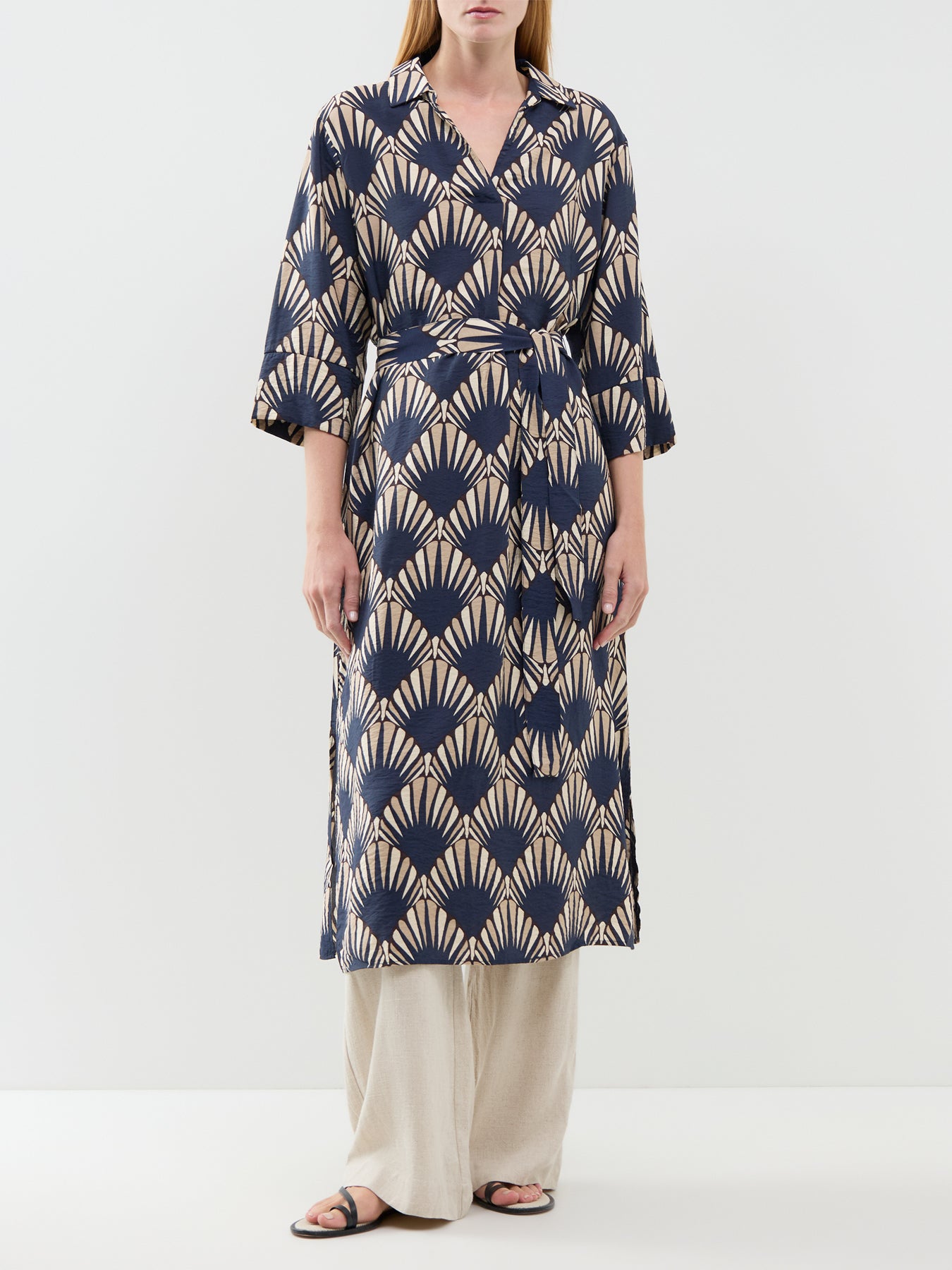 Halin ECOVERO Viscose-Blend Printed Midi Dress