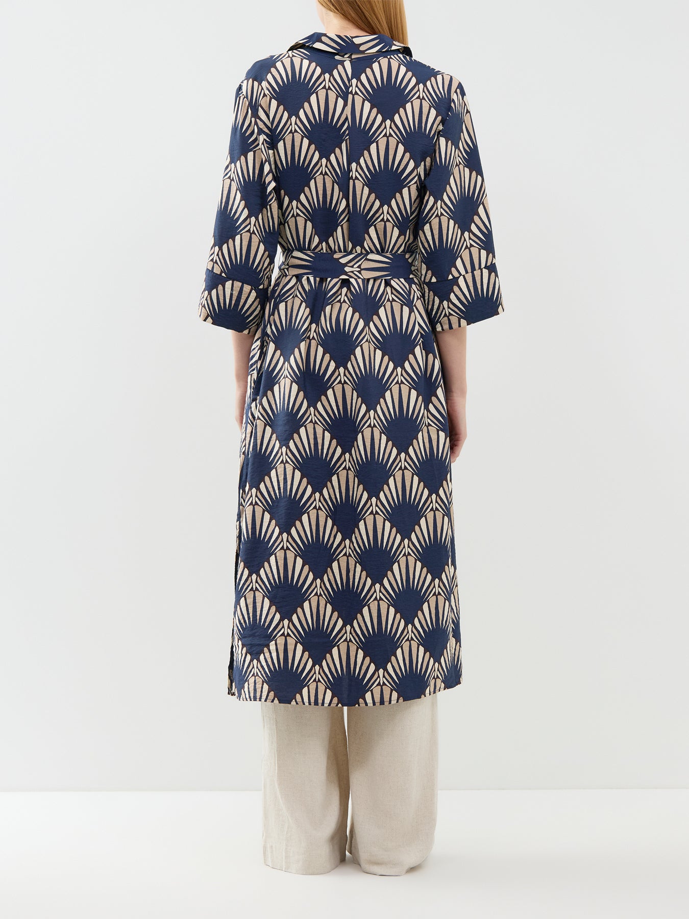 Halin ECOVERO Viscose-Blend Printed Midi Dress
