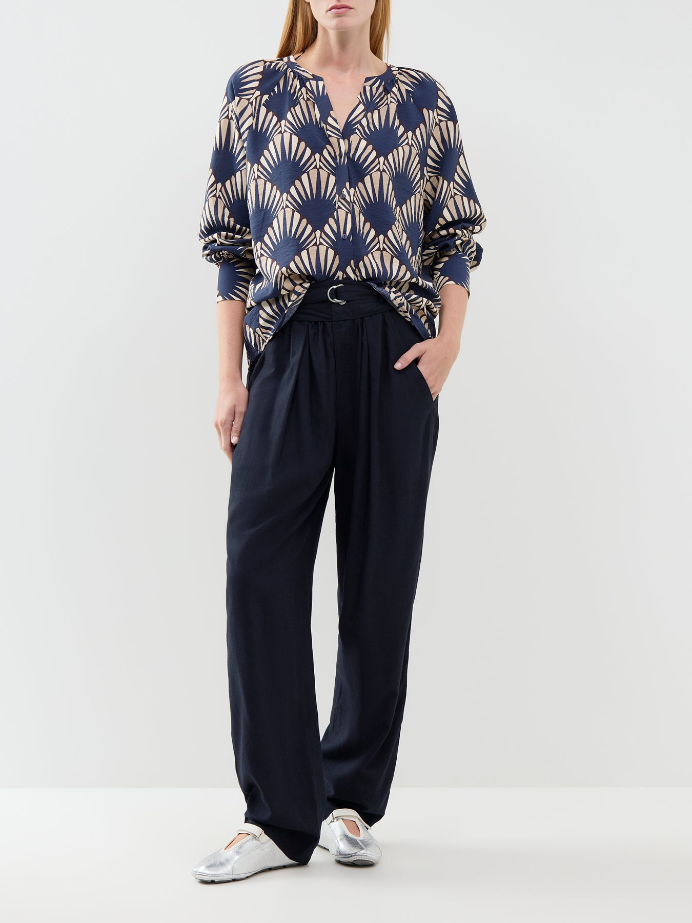 Halin ECOVERO Viscose-Blend Printed Blouse