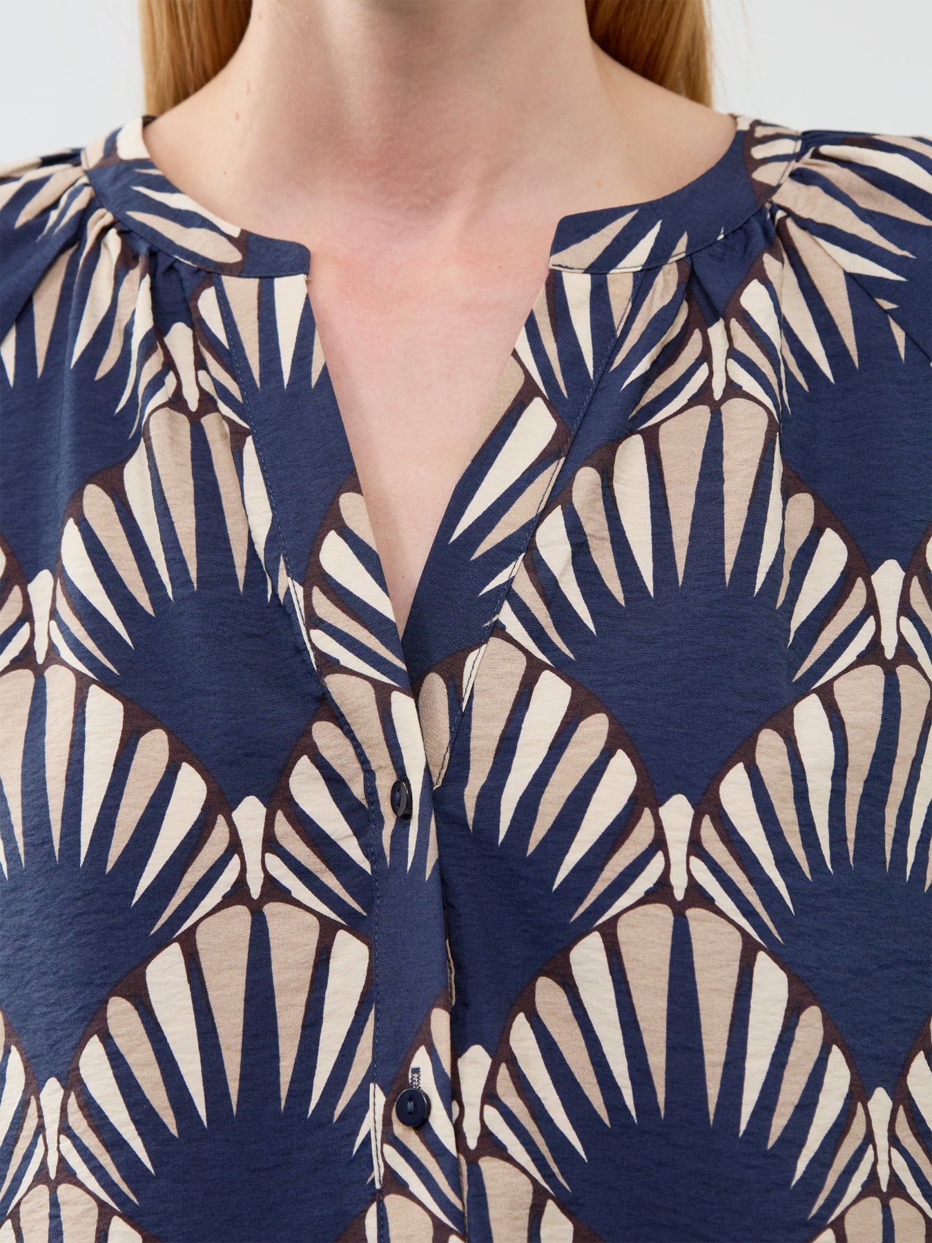 Halin ECOVERO Viscose-Blend Printed Blouse