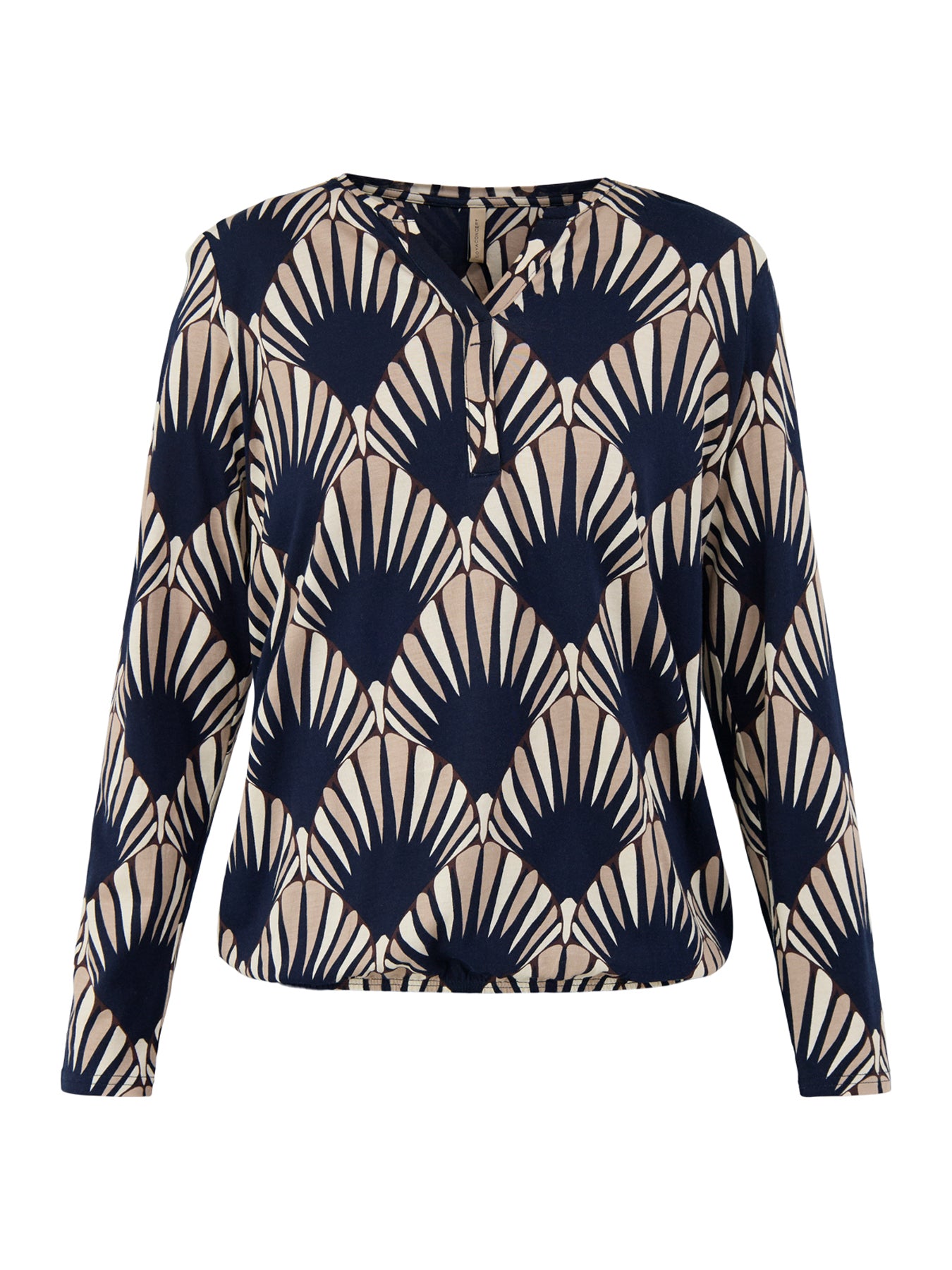 Felicity Organic Cotton-Blend Printed Long-Sleeve Top
