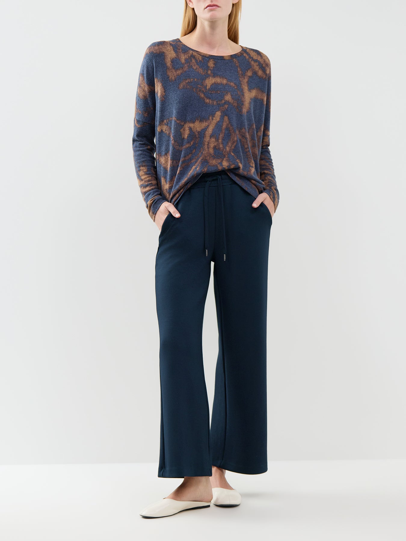 Biara ECOVERO Viscose-Blend Printed Top
