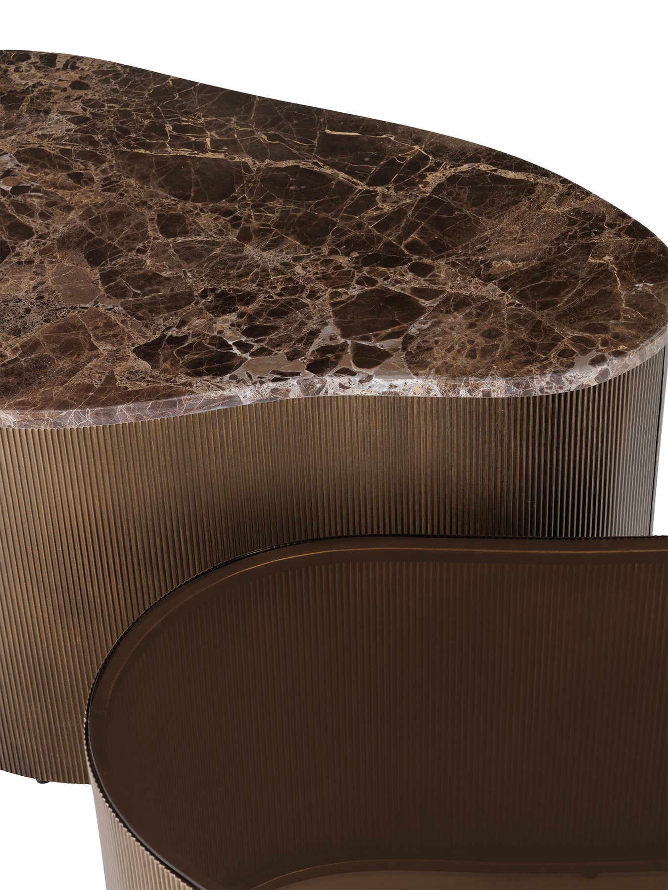 Cloud Marble & Glass Set of 2 Coffee Tables