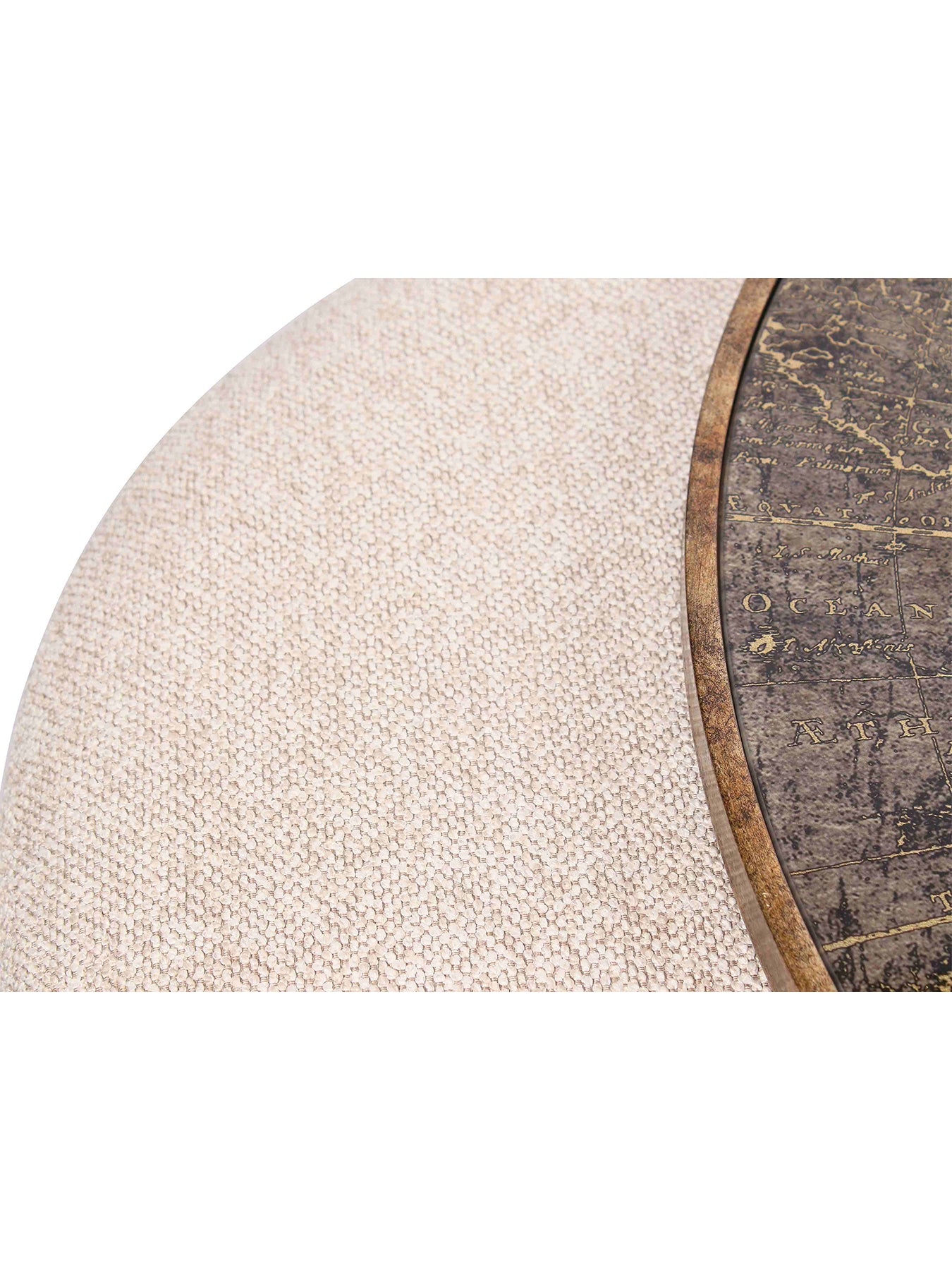 Atlas Coffee Table with Knotted Pouffe