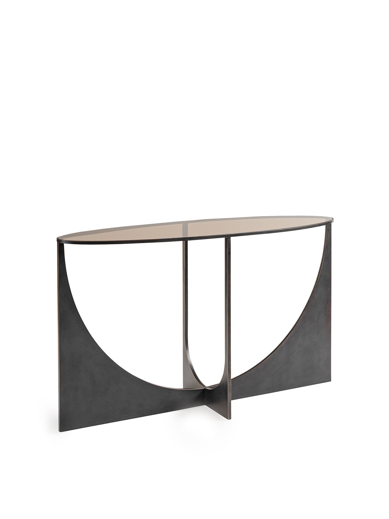 Glenthorpe Sculpted Console Table Brown