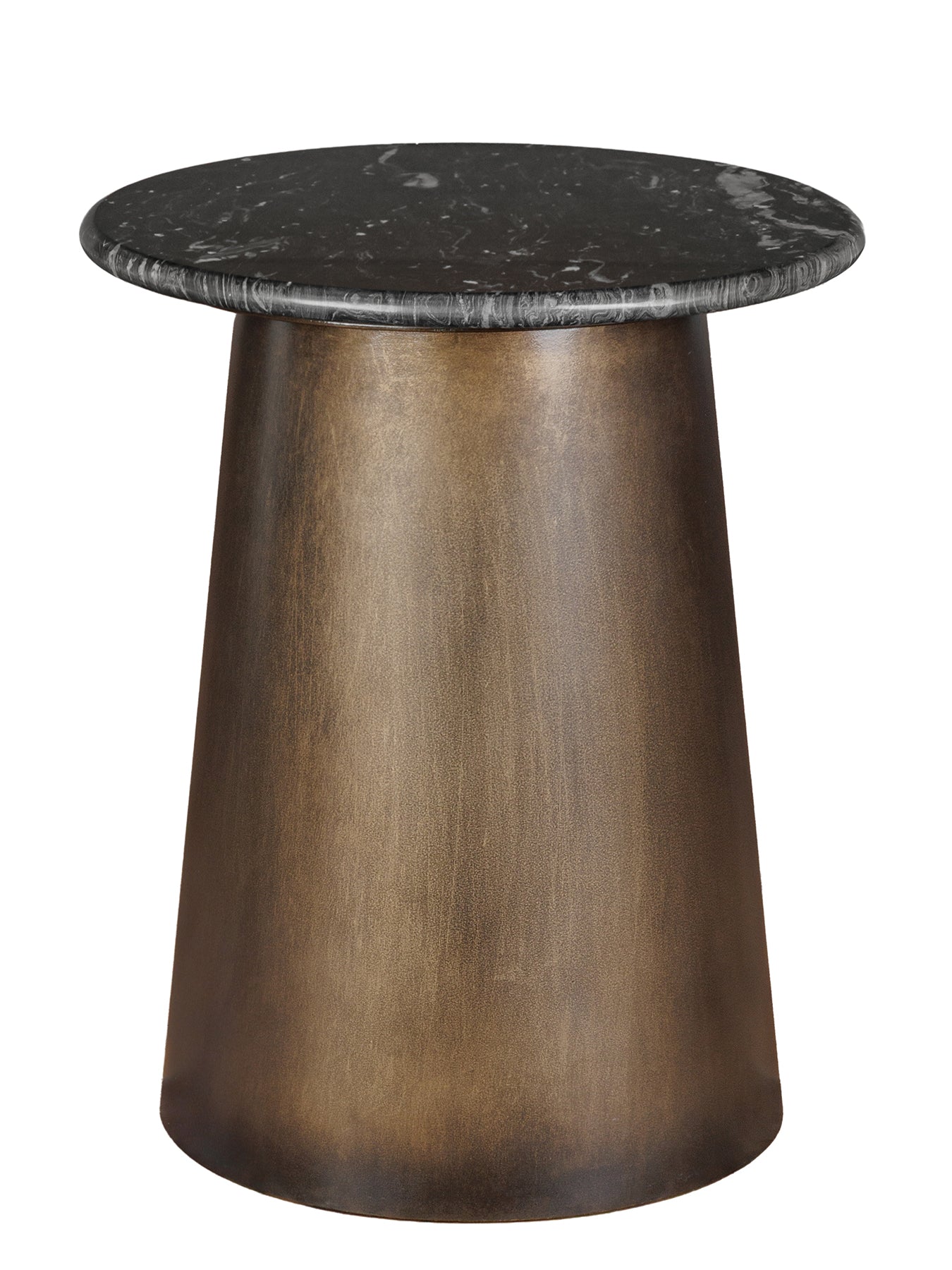 Newton Crescent Marble Side Table Gold