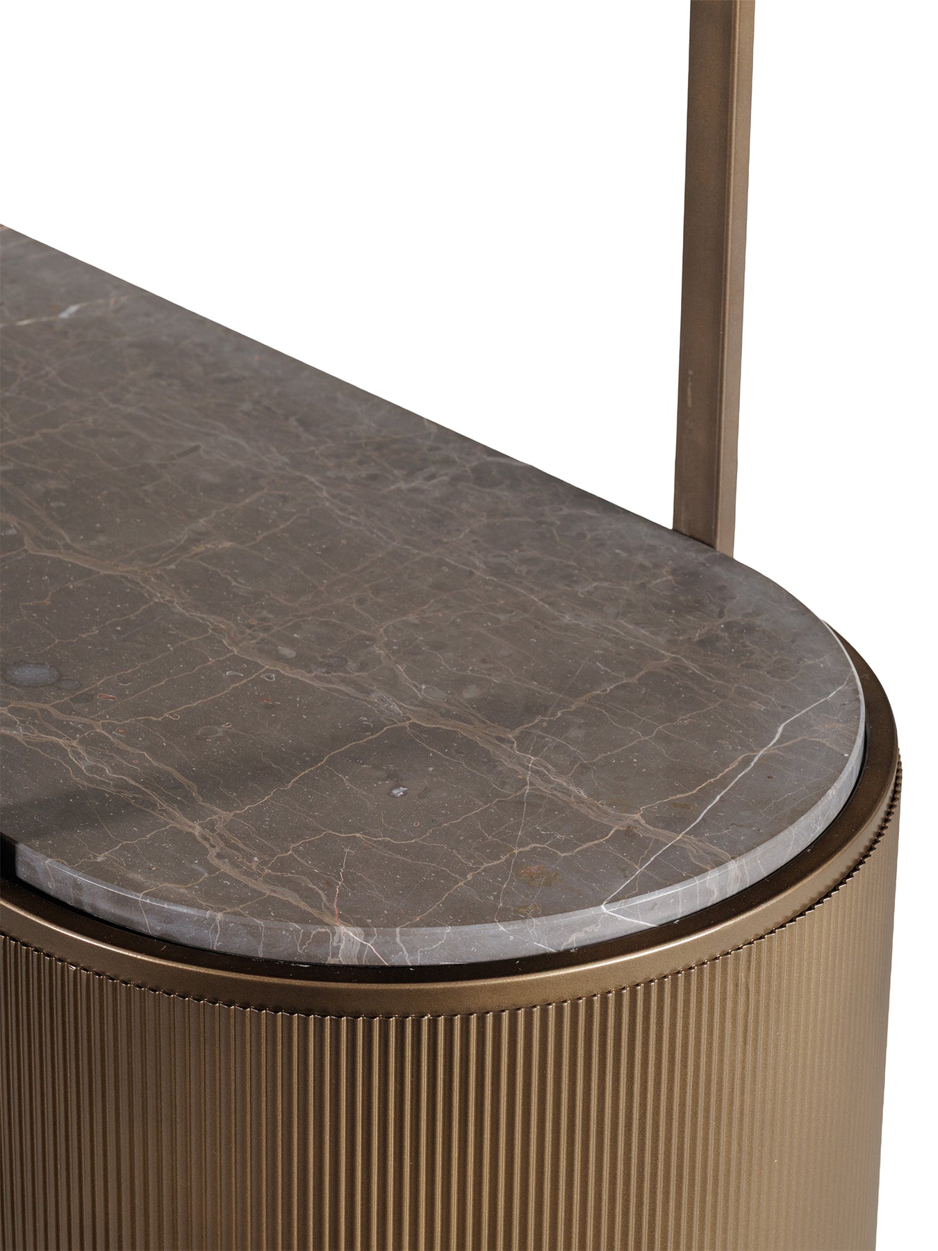 Belvedere Marble Shelving Unit with Storage Gold