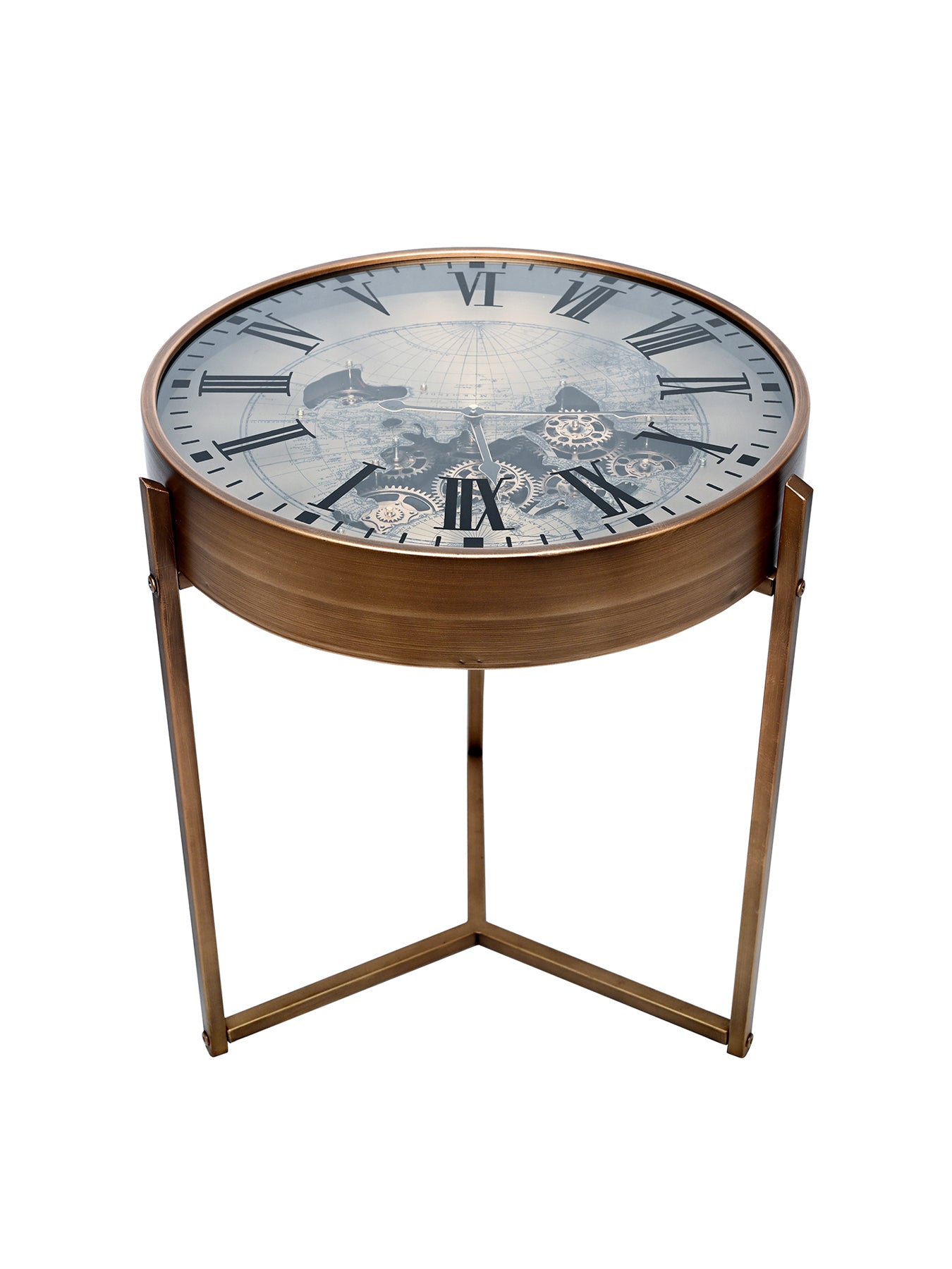 Atlas Moving Cogs Side Table Gold