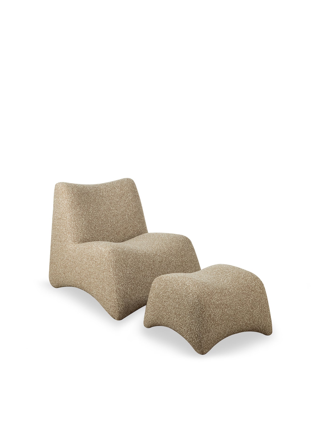 Bangkok Upholstered Occasional Chair and Stool Brown
