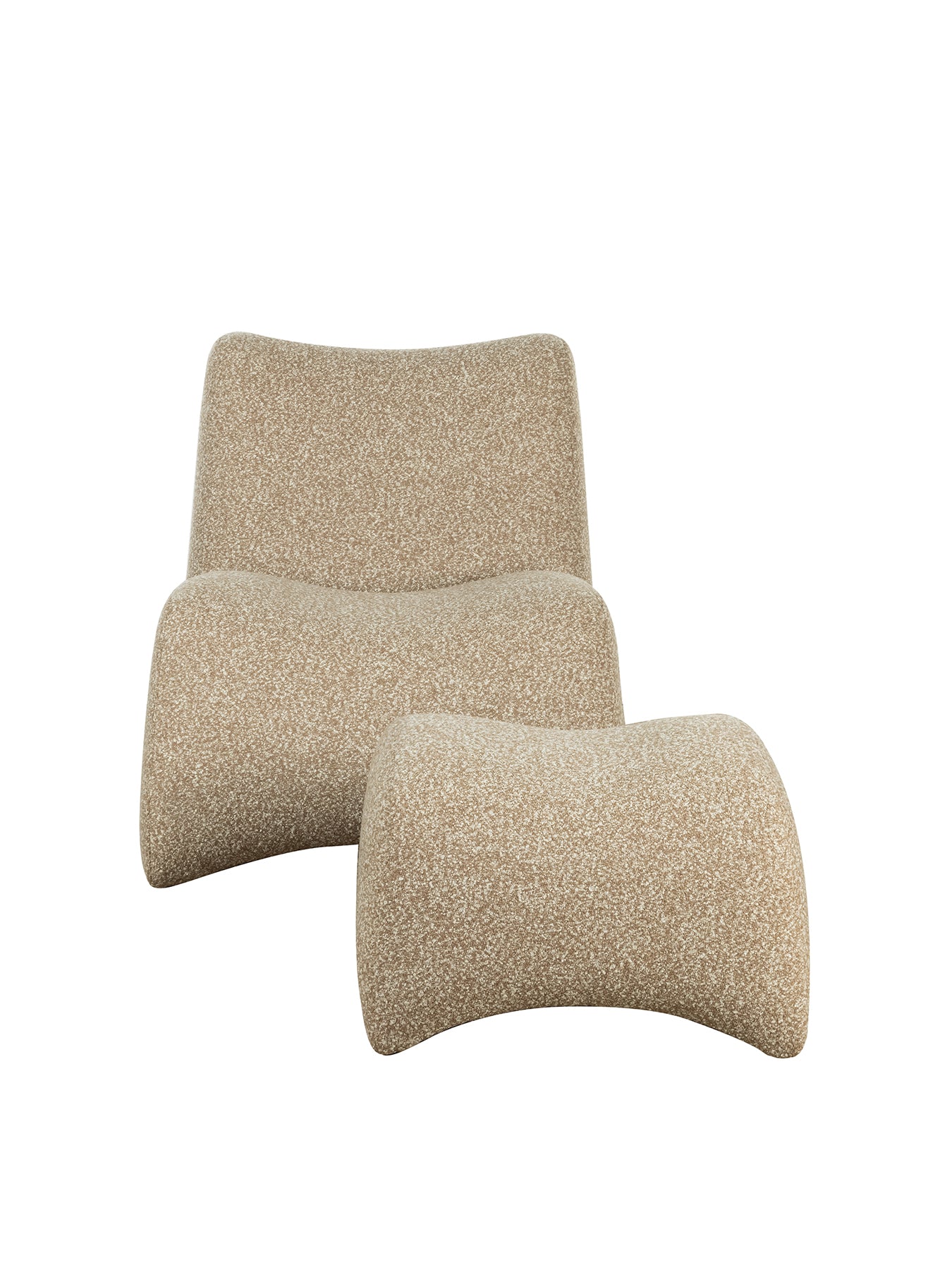 Bangkok Upholstered Occasional Chair and Stool Brown
