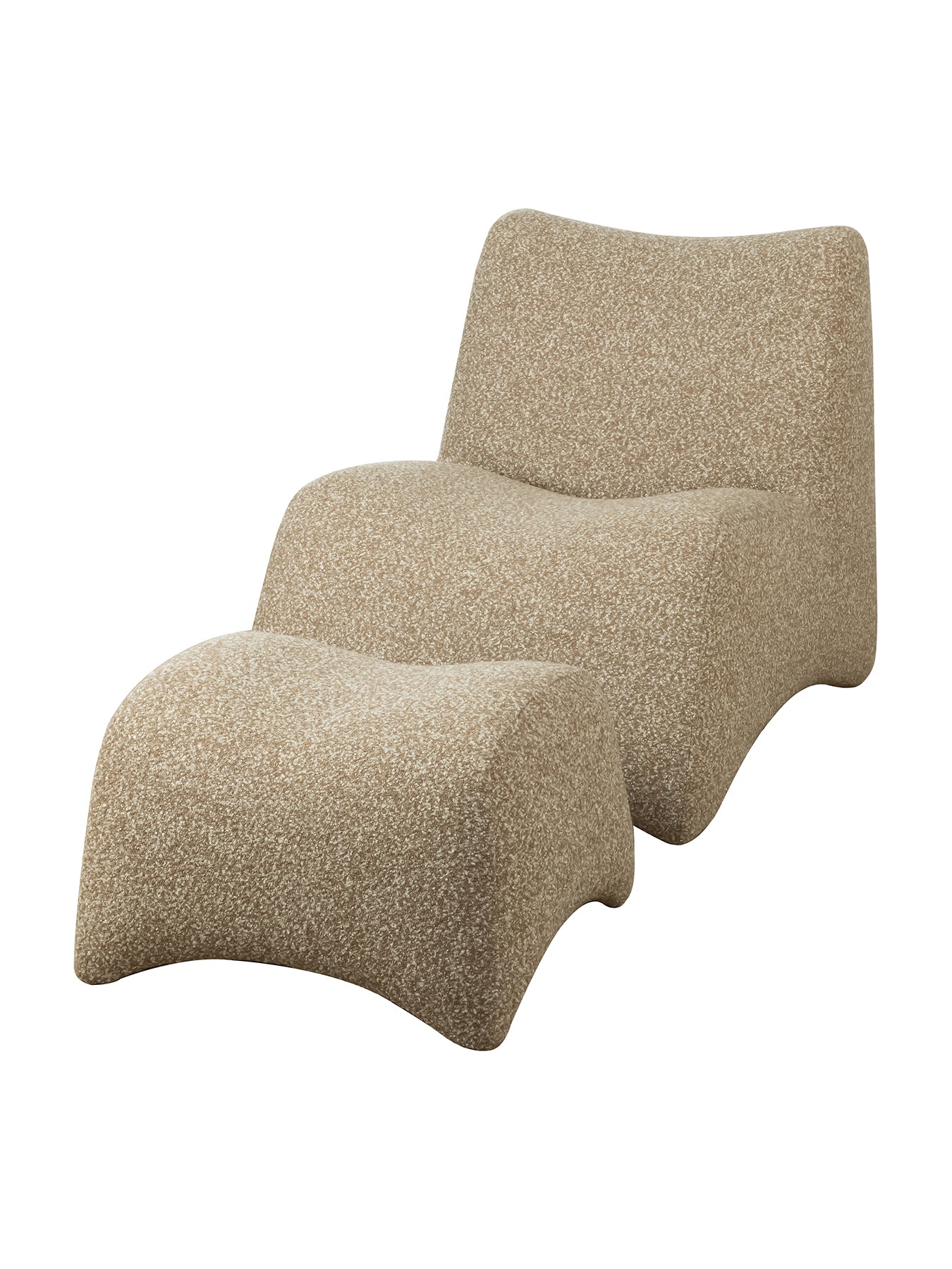 Bangkok Upholstered Occasional Chair and Stool Brown
