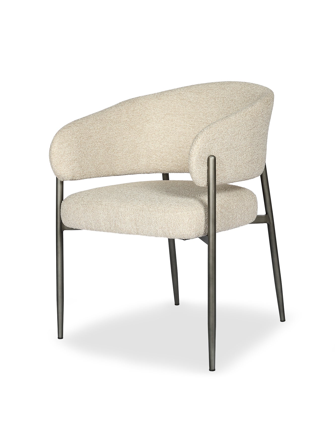 Holmes Bouclé Upholstered Dining Chair Grey