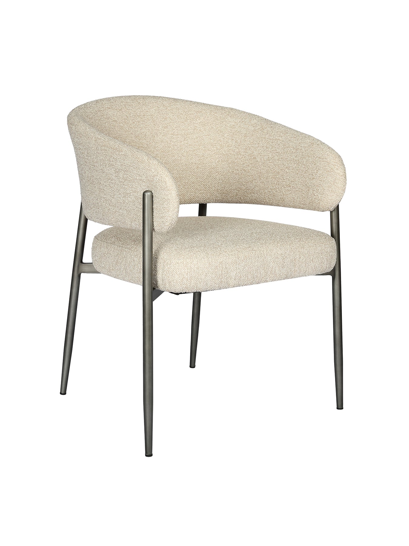 Holmes Bouclé Upholstered Dining Chair Grey