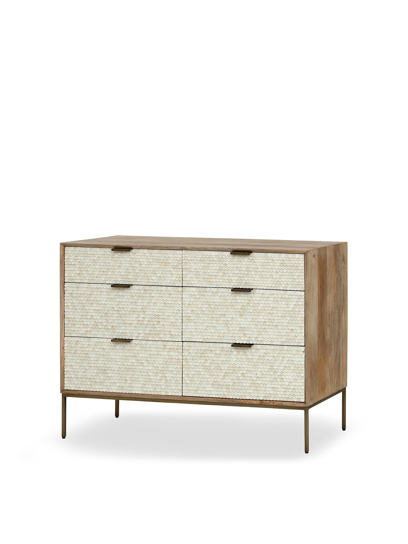 Nerida Bone Inlay Chest of Drawers Cream