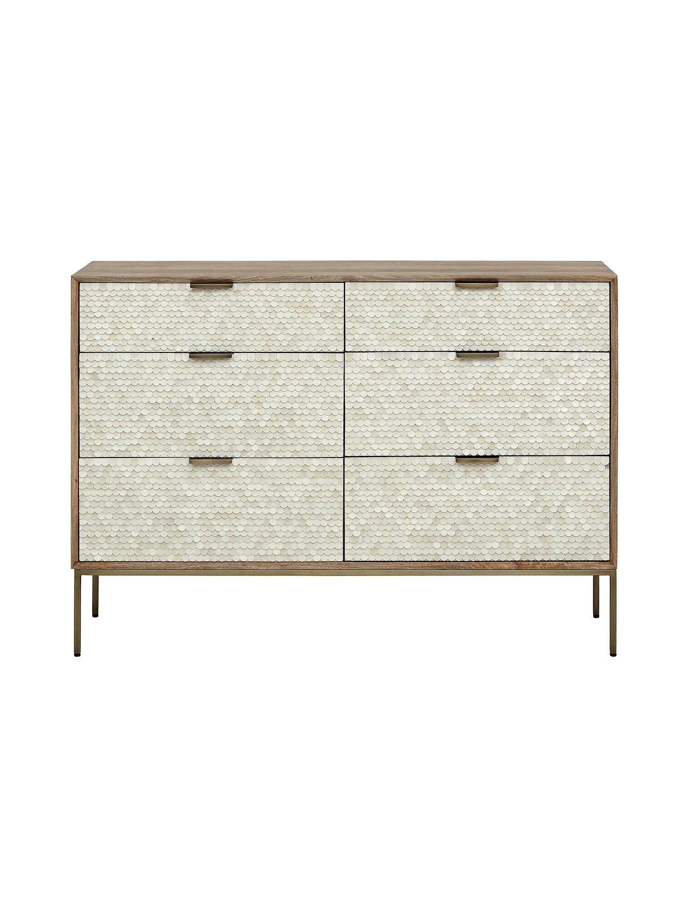 Nerida Bone Inlay Chest of Drawers Cream