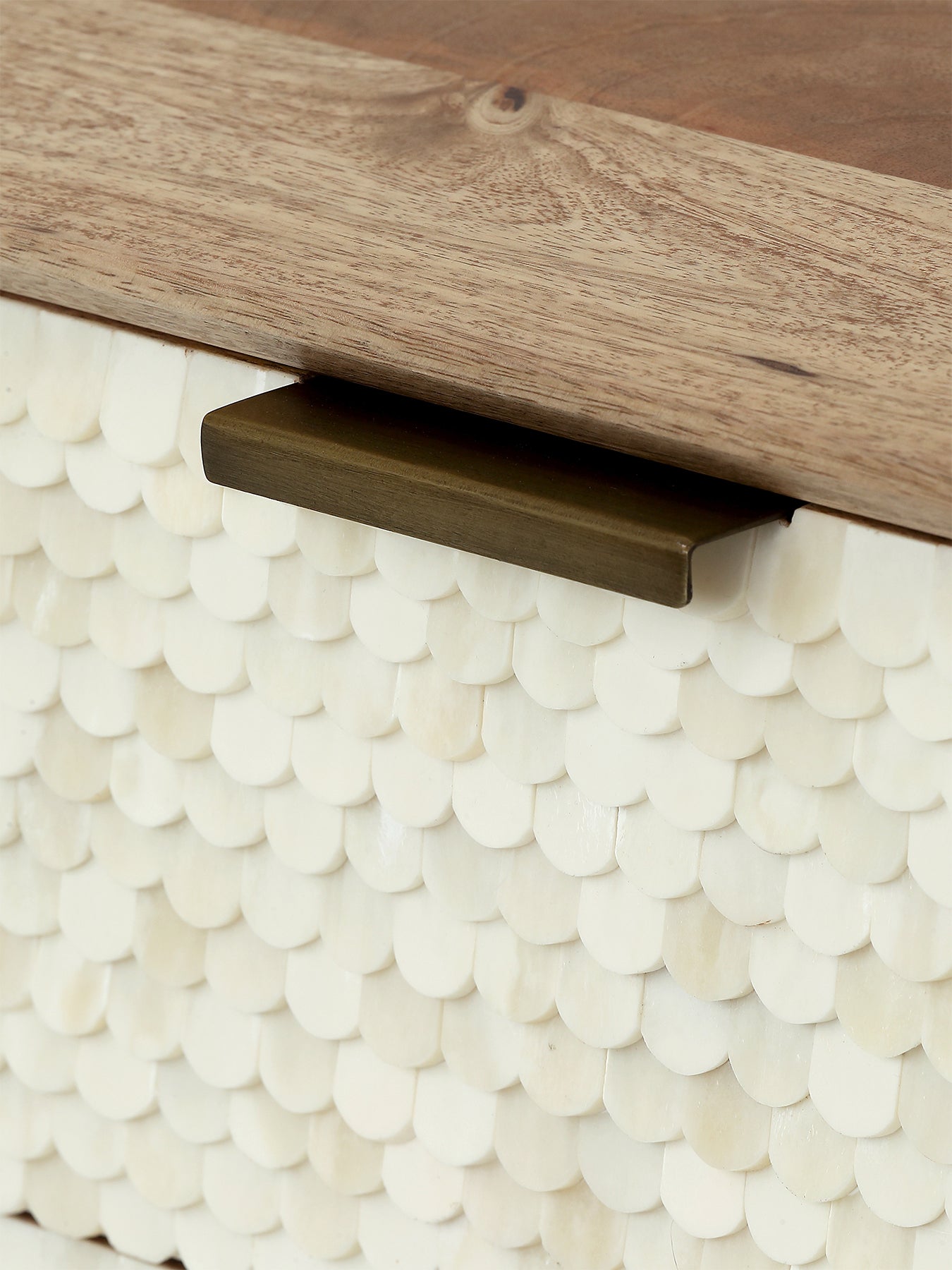 Nerida Bone Inlay Chest of Drawers Cream