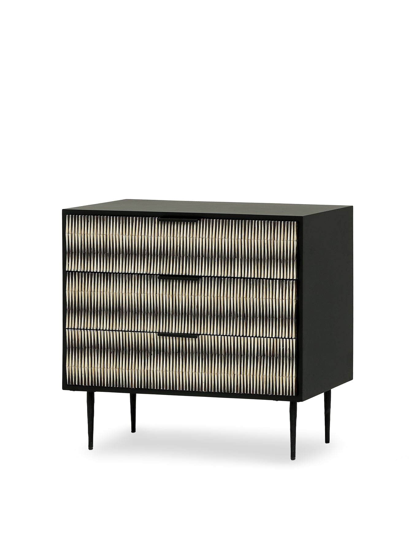 Imperia Bone Inlay Chest of Drawers Black