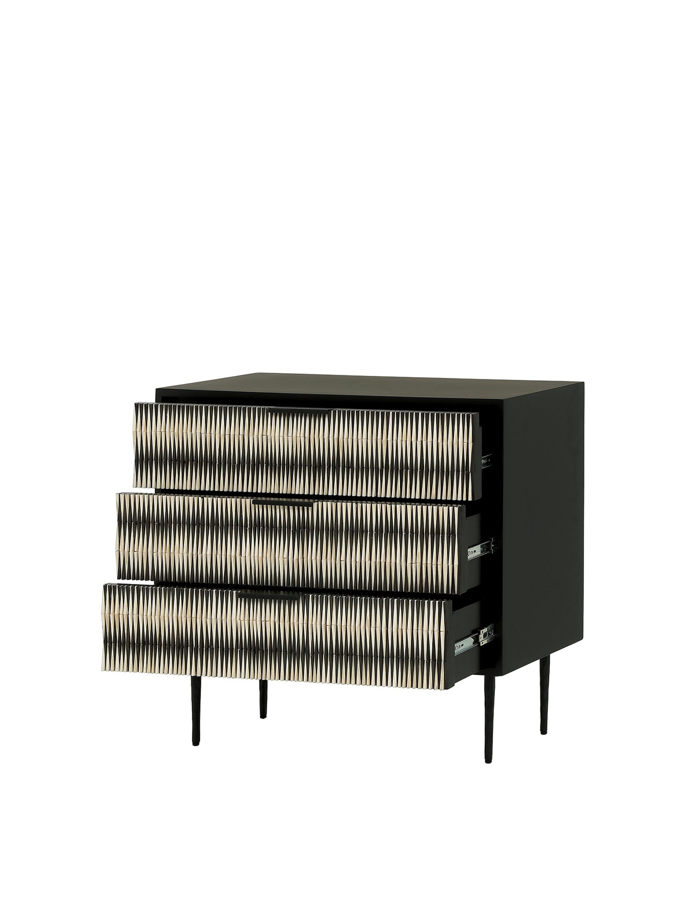 Imperia Bone Inlay Chest of Drawers Black