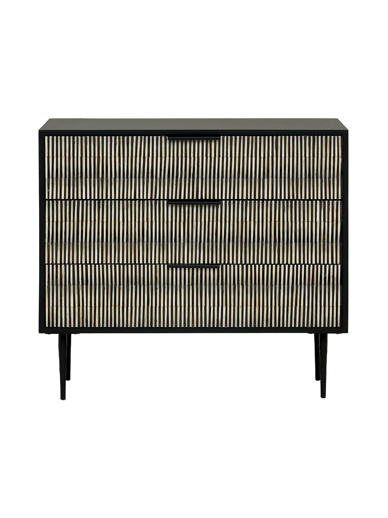 Imperia Bone Inlay Chest of Drawers Black