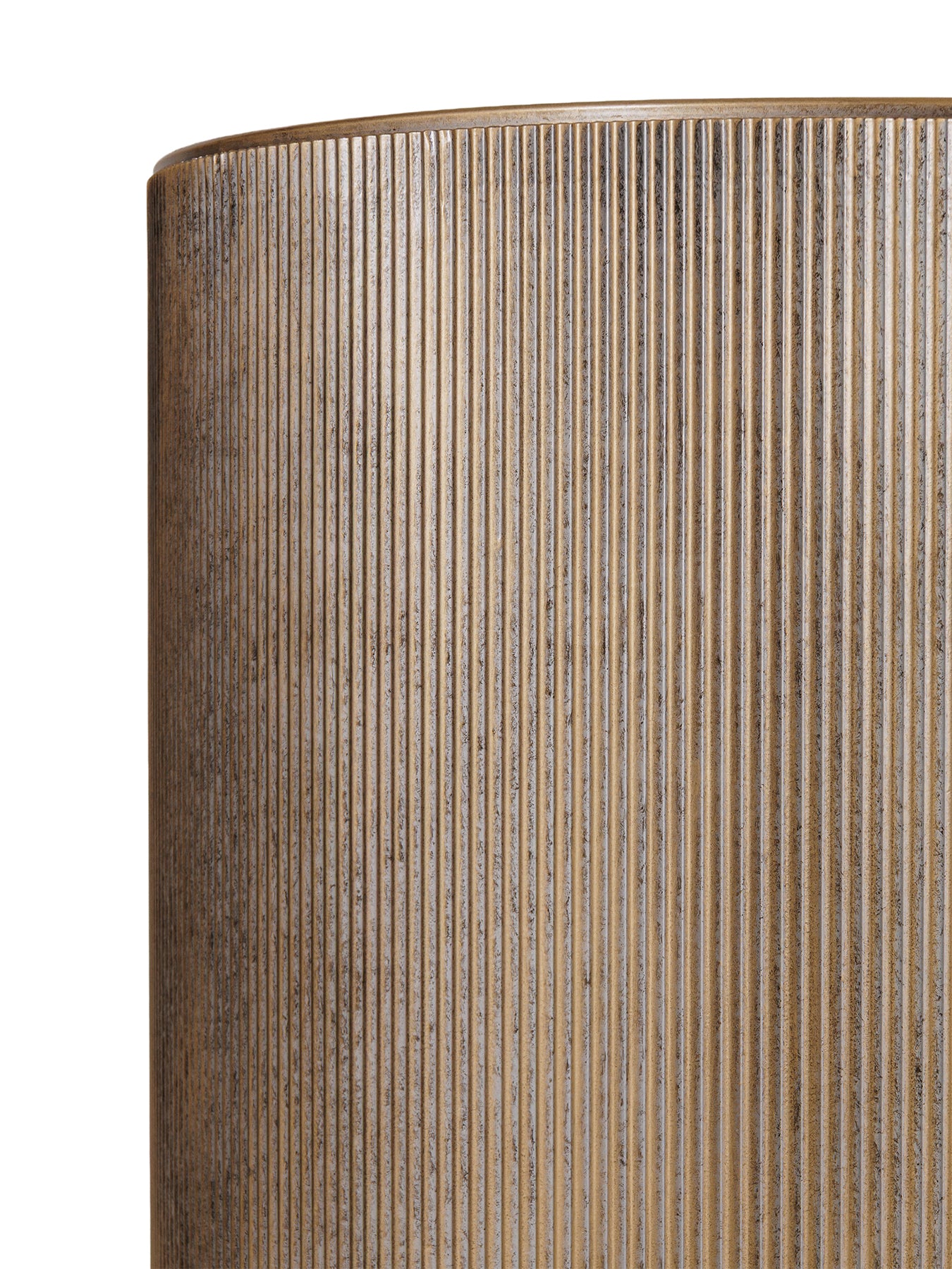 Belvedere Set of 3 Floor Planters Aged Gold