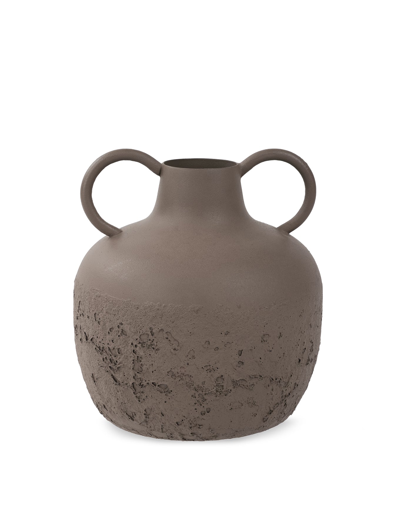 Alora Textured Metal Vase Small Brown
