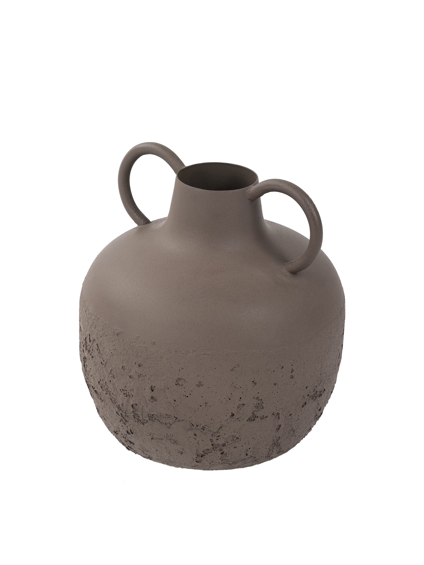 Alora Textured Metal Vase Small Brown