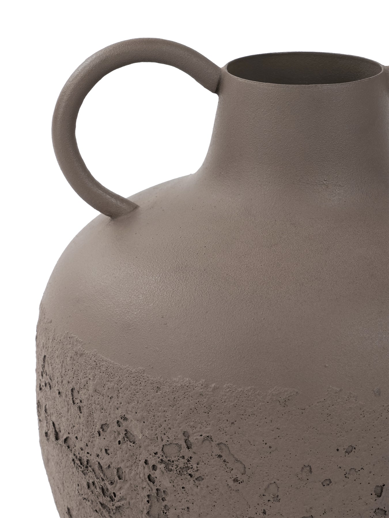 Alora Textured Metal Vase Small Brown
