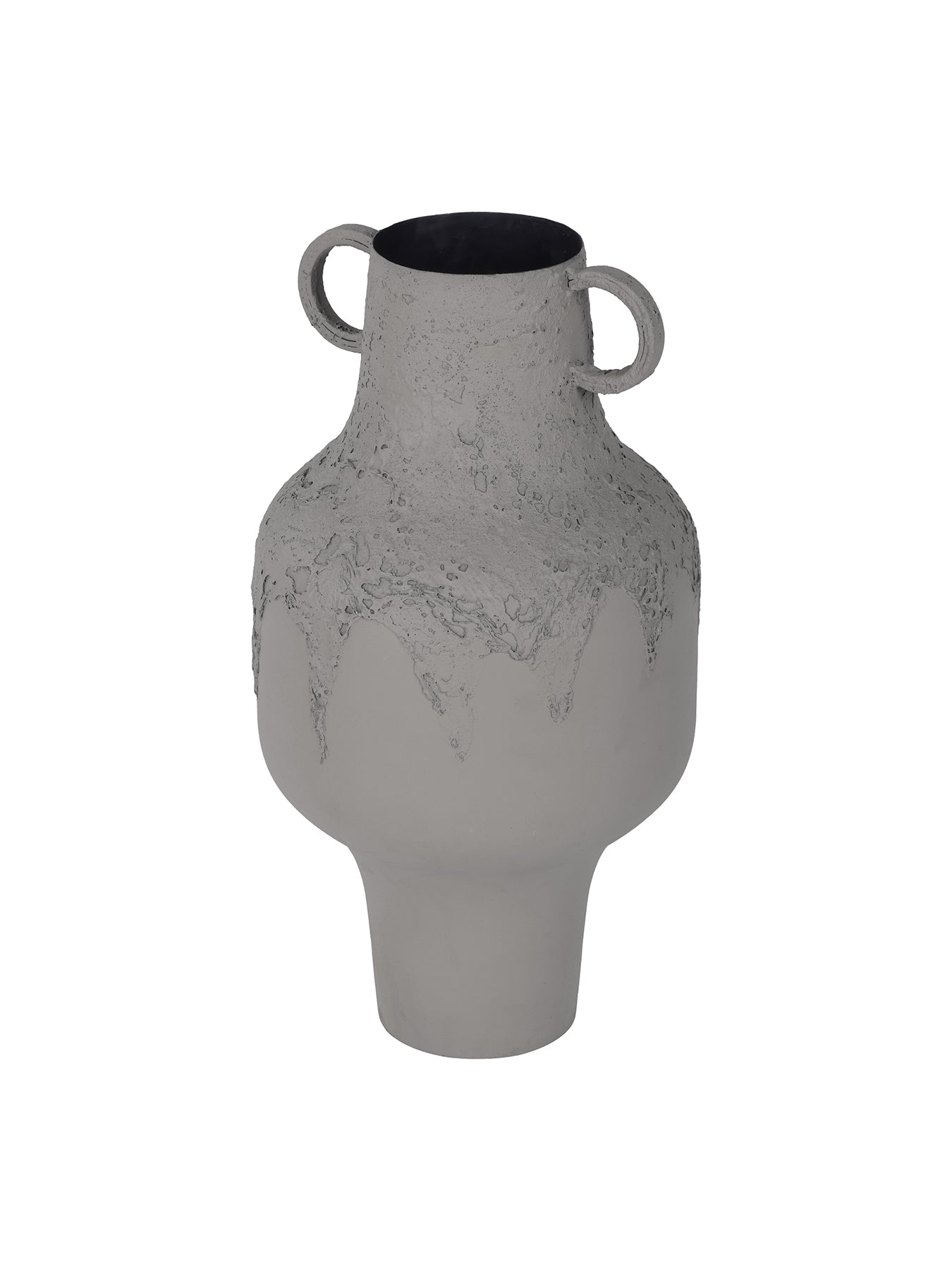 Alora Textured Metal Vase Tall Grey