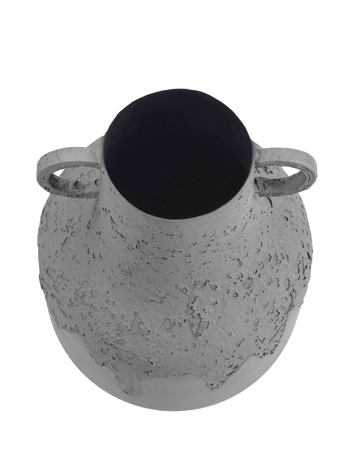 Alora Textured Metal Vase Tall Grey