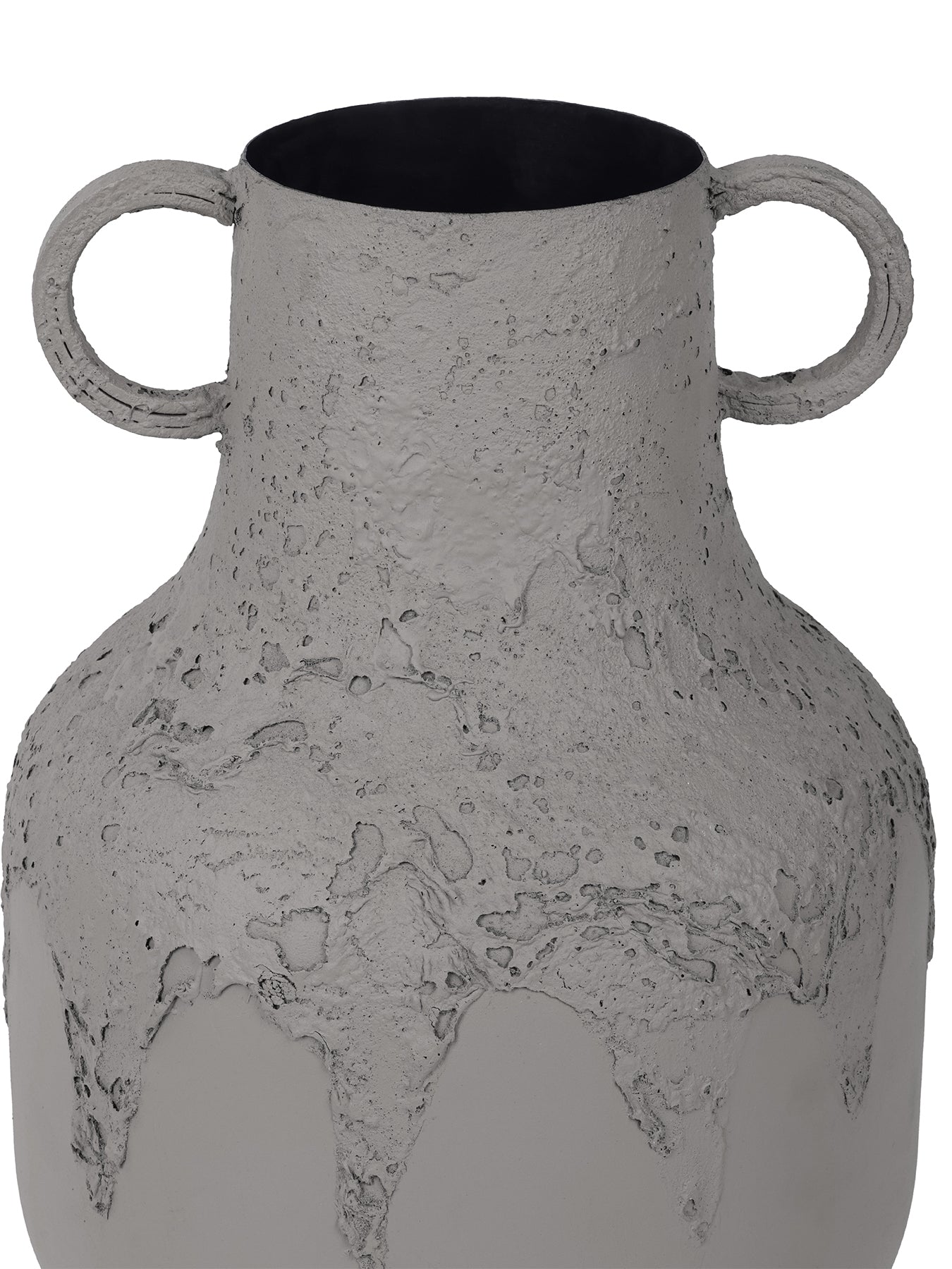 Alora Textured Metal Vase Tall Grey