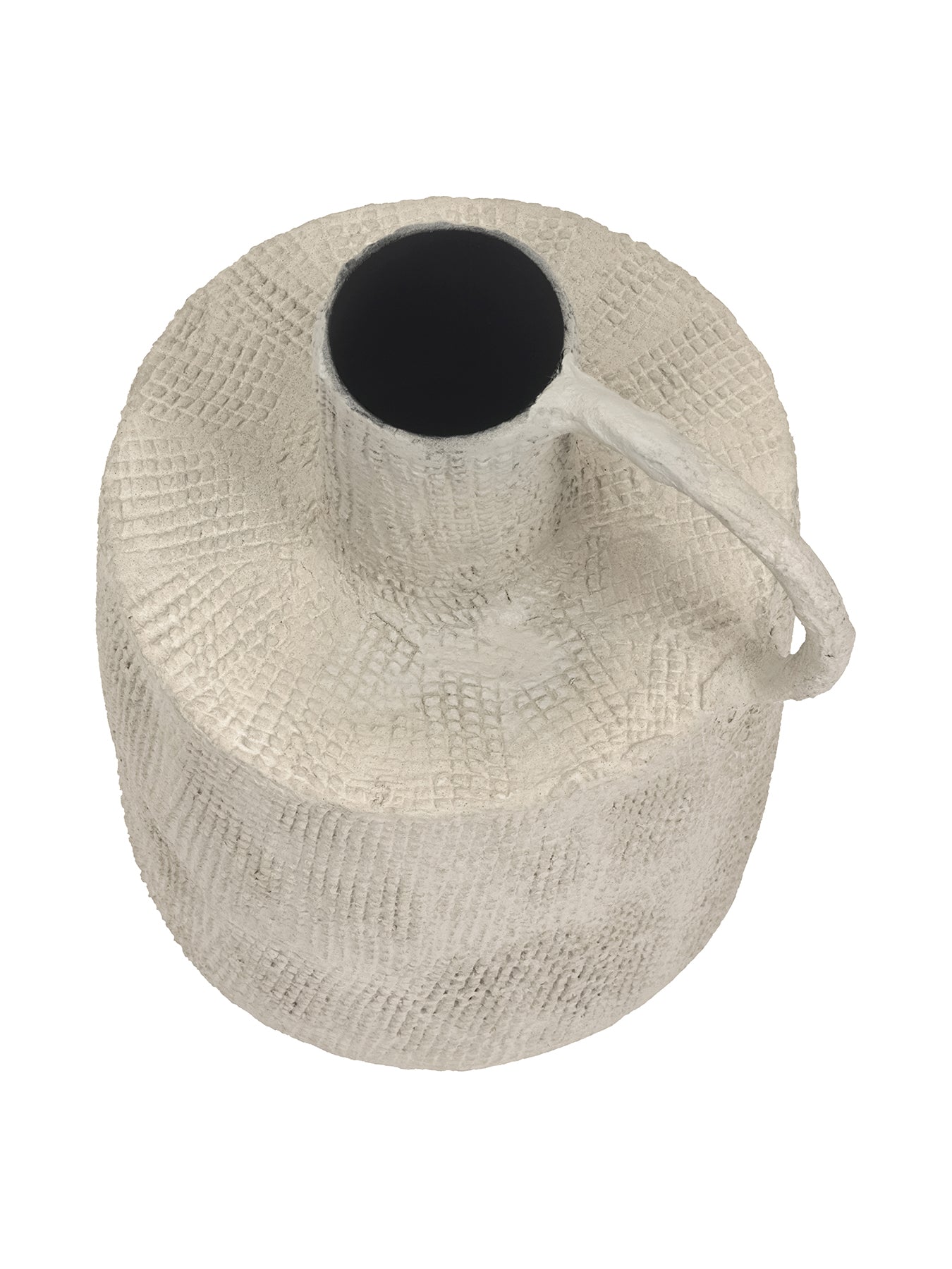 Navi Textured Barrel Vase Cream