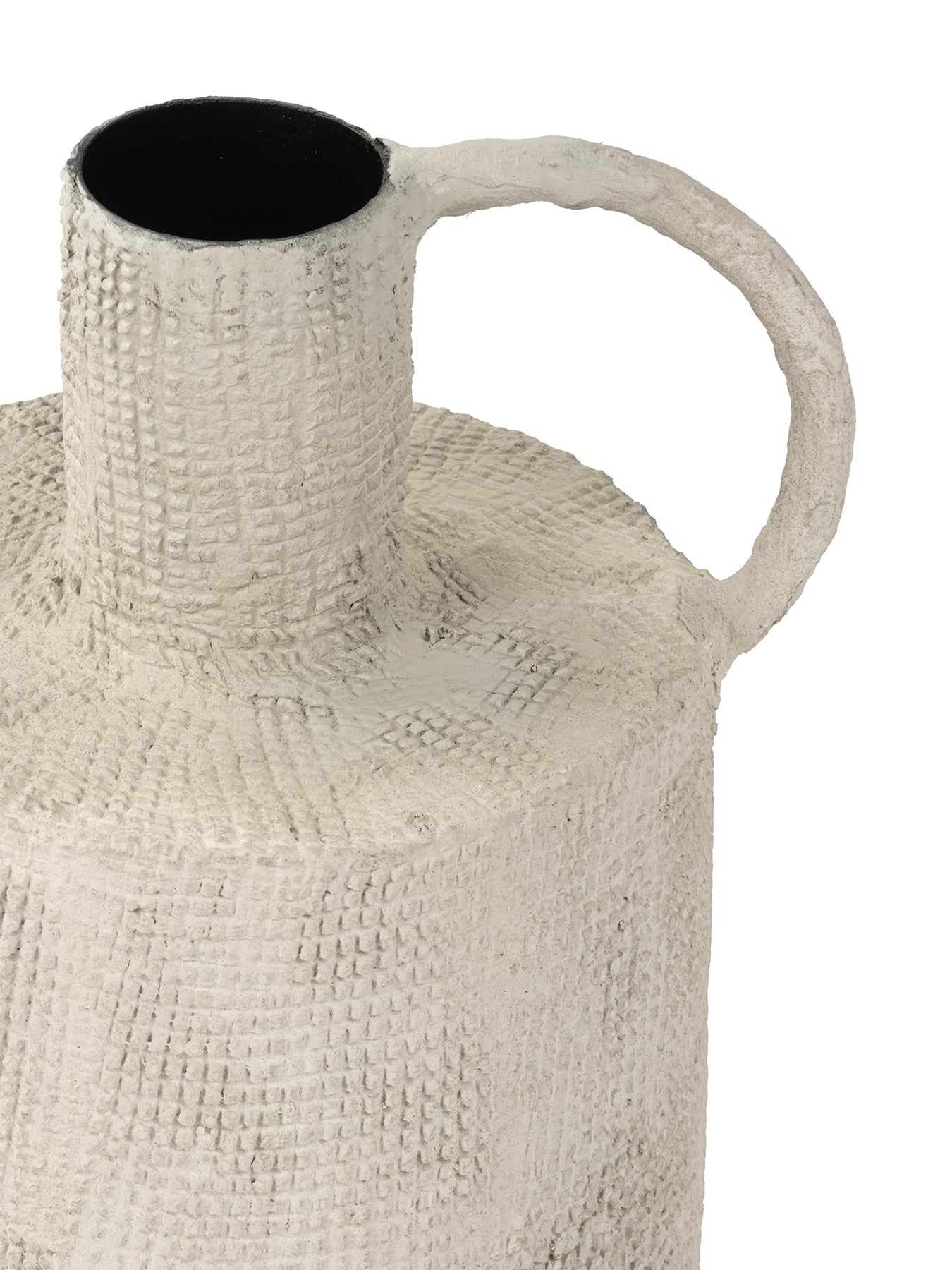 Navi Textured Barrel Vase Cream