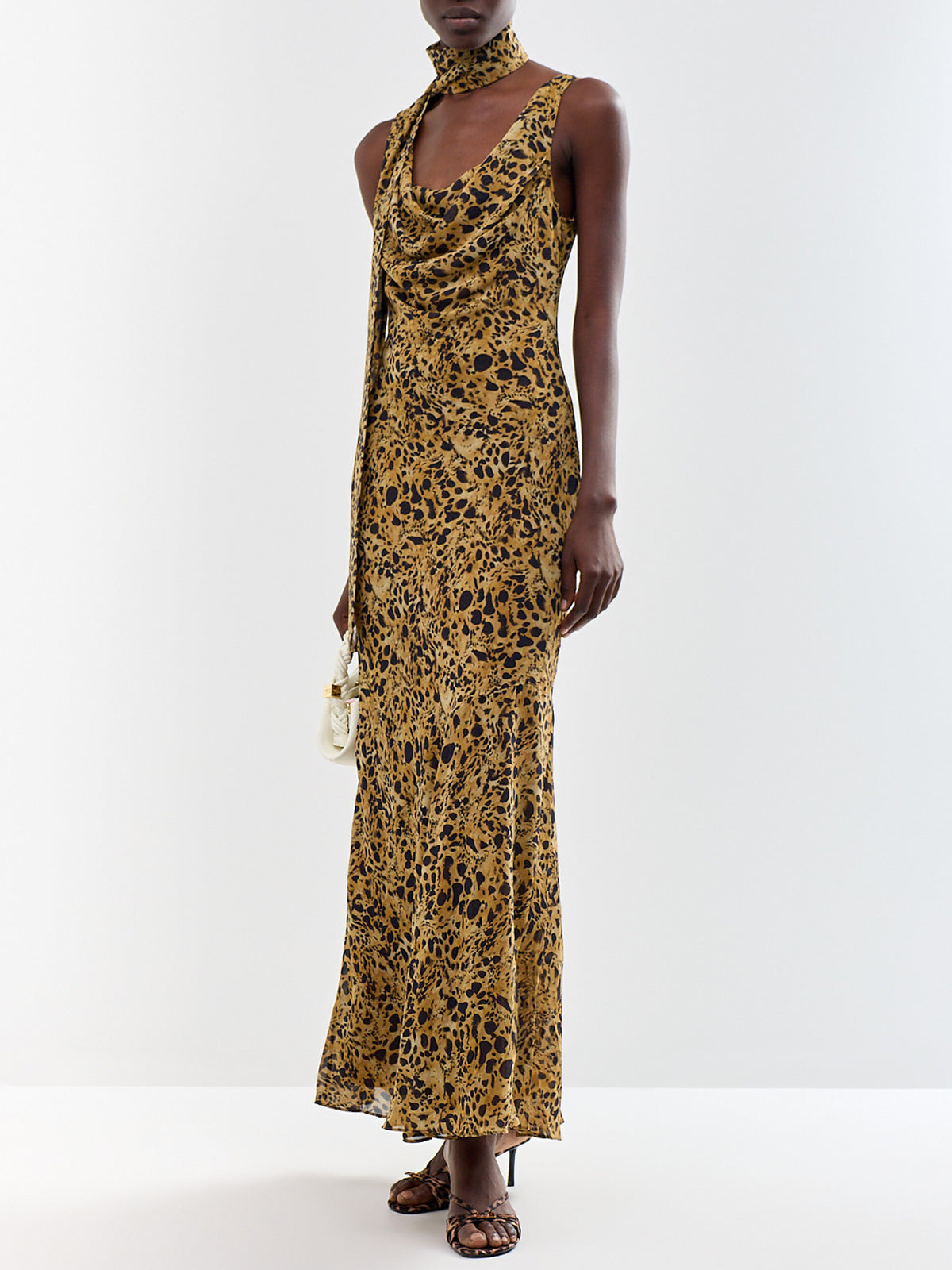 Arden High Cowl Scarf Maxi Dress