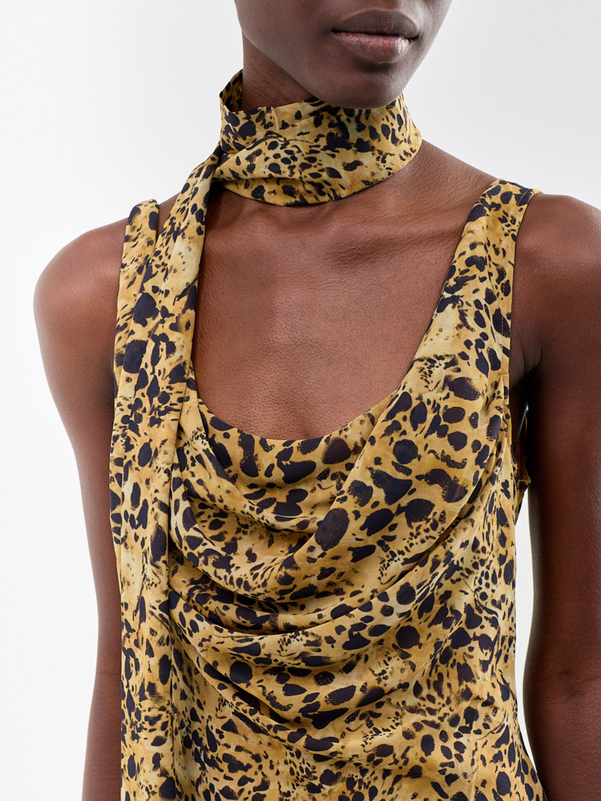 Arden High Cowl Scarf Maxi Dress