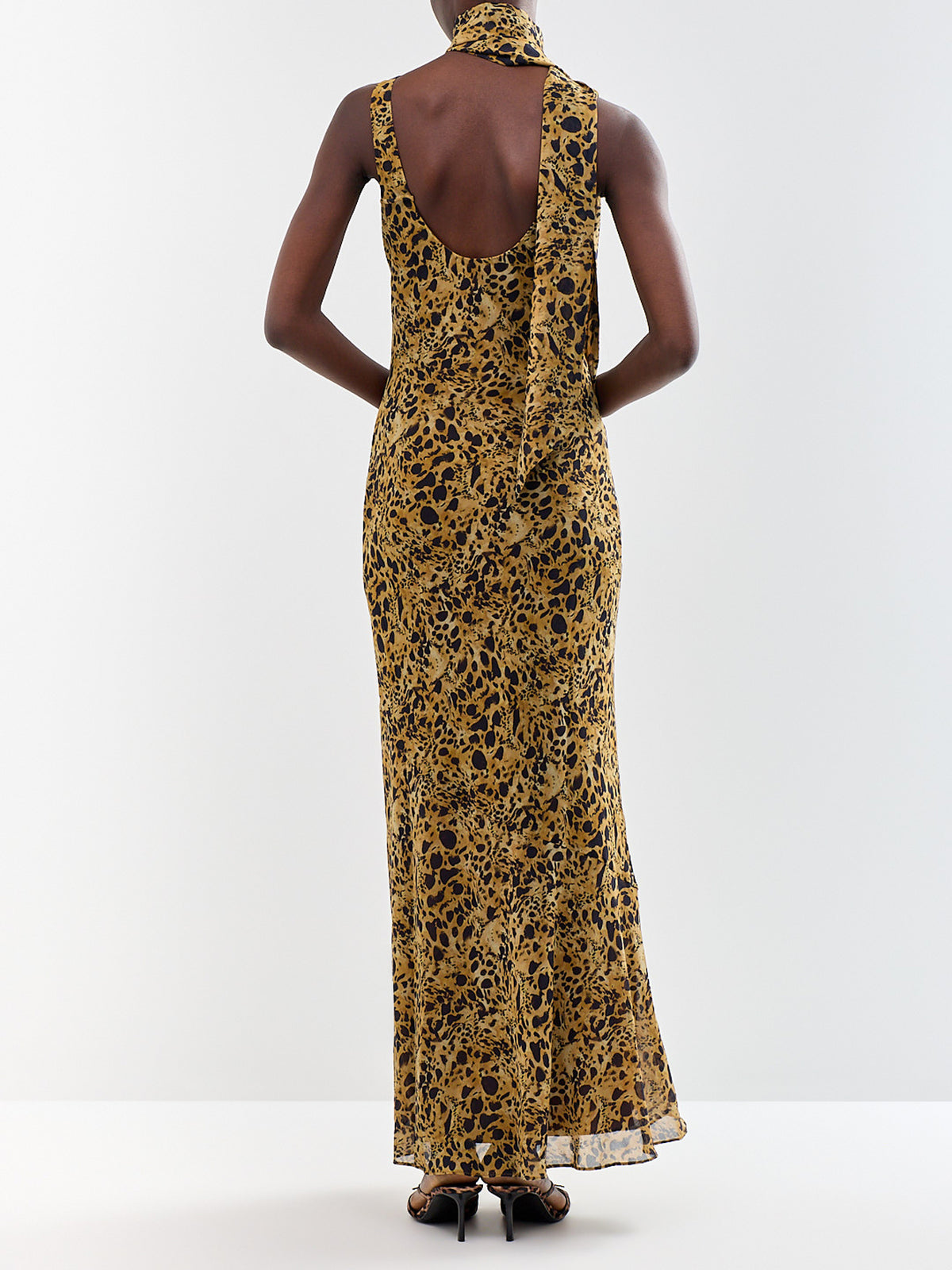 Arden High Cowl Scarf Maxi Dress