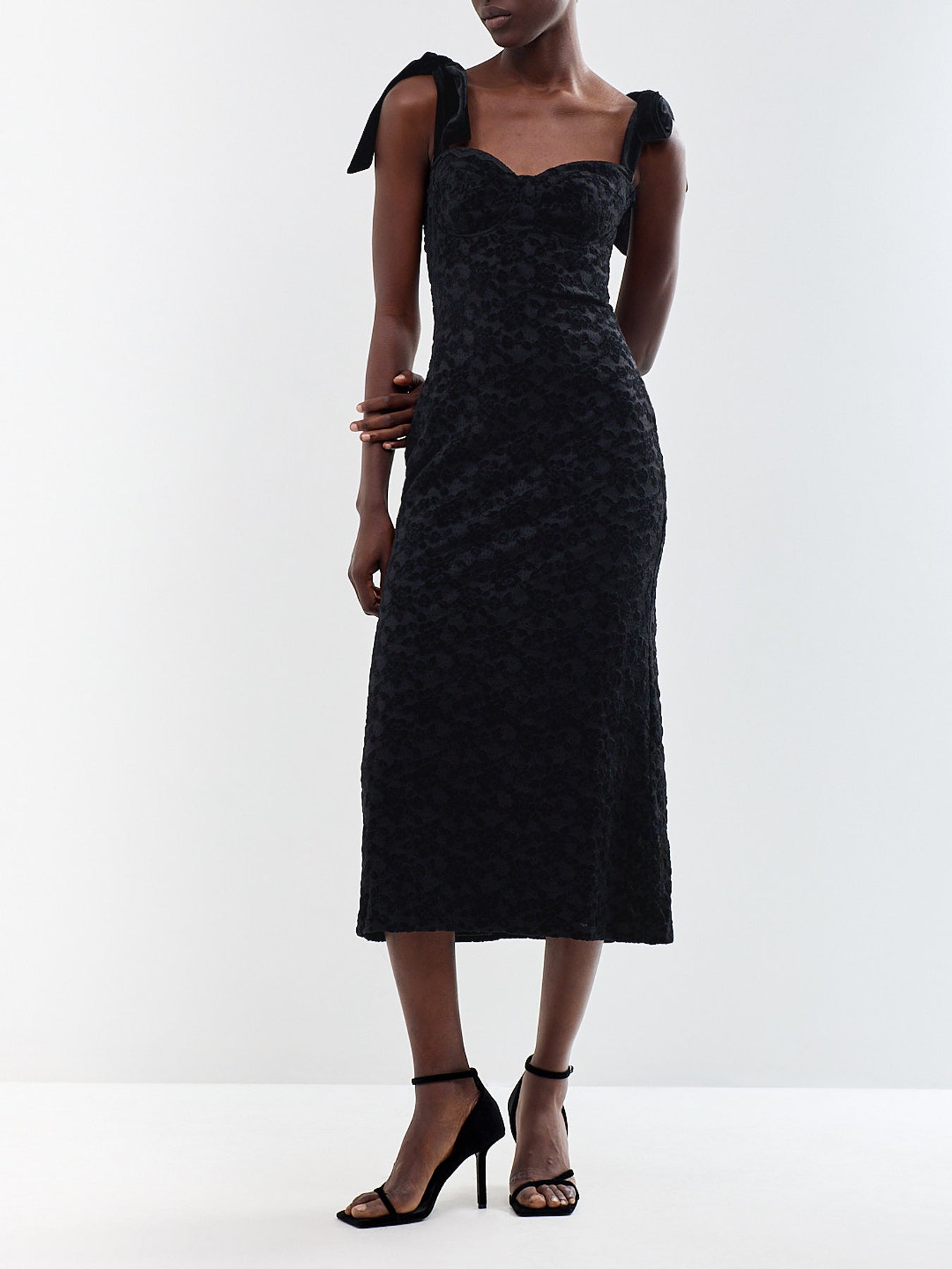 Serephina Lace Midaxi Dress Black