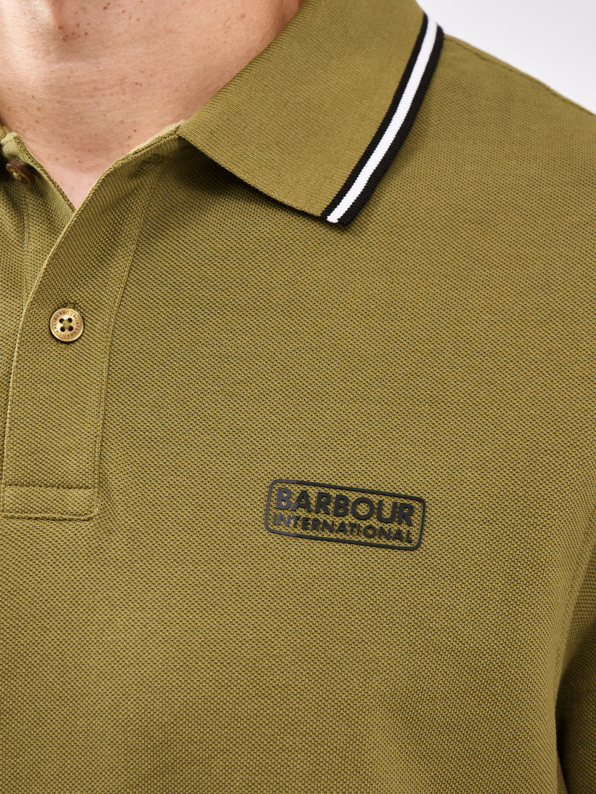 Evan Tipped Polo Shirt Green