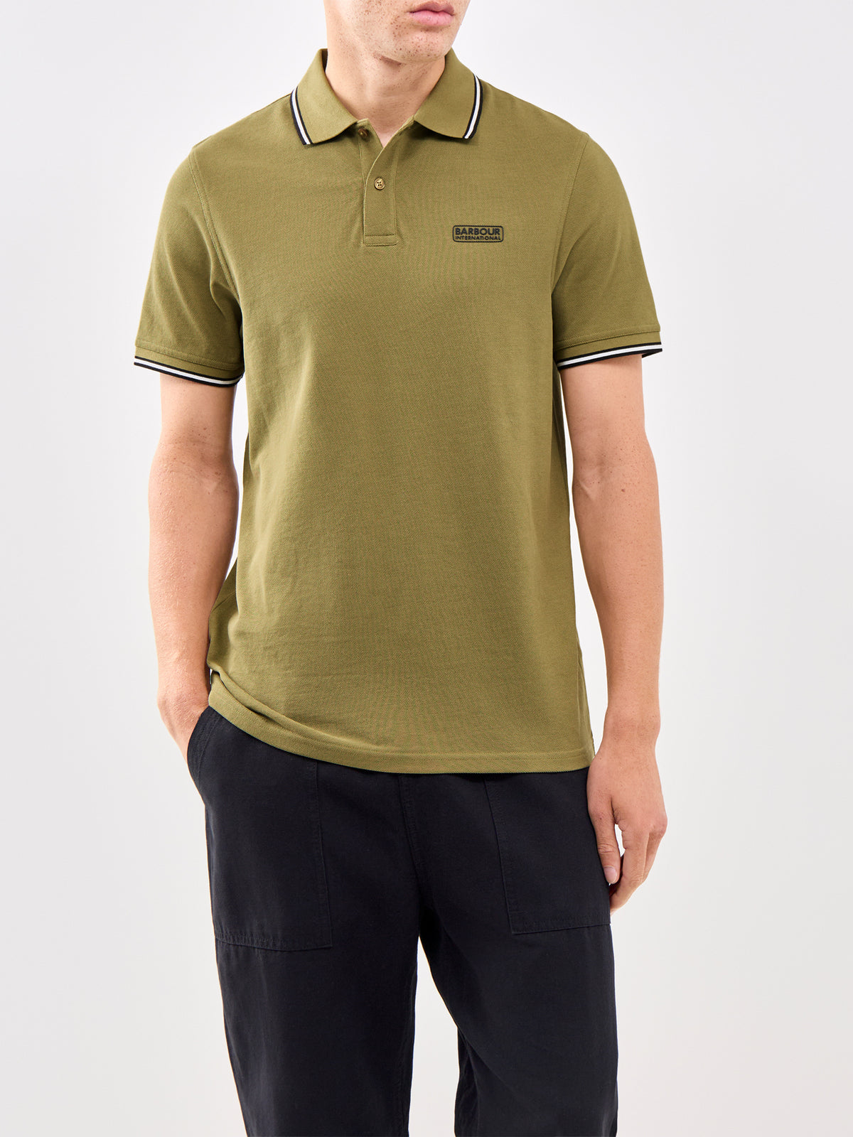 Evan Tipped Polo Shirt Green