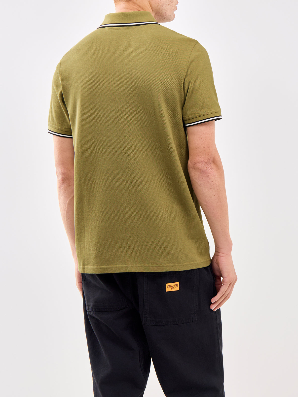 Evan Tipped Polo Shirt Green