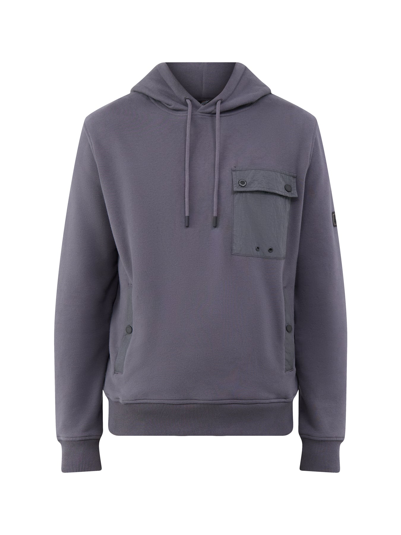 Inline Cotton Blend Hooded Sweatshirt Grey