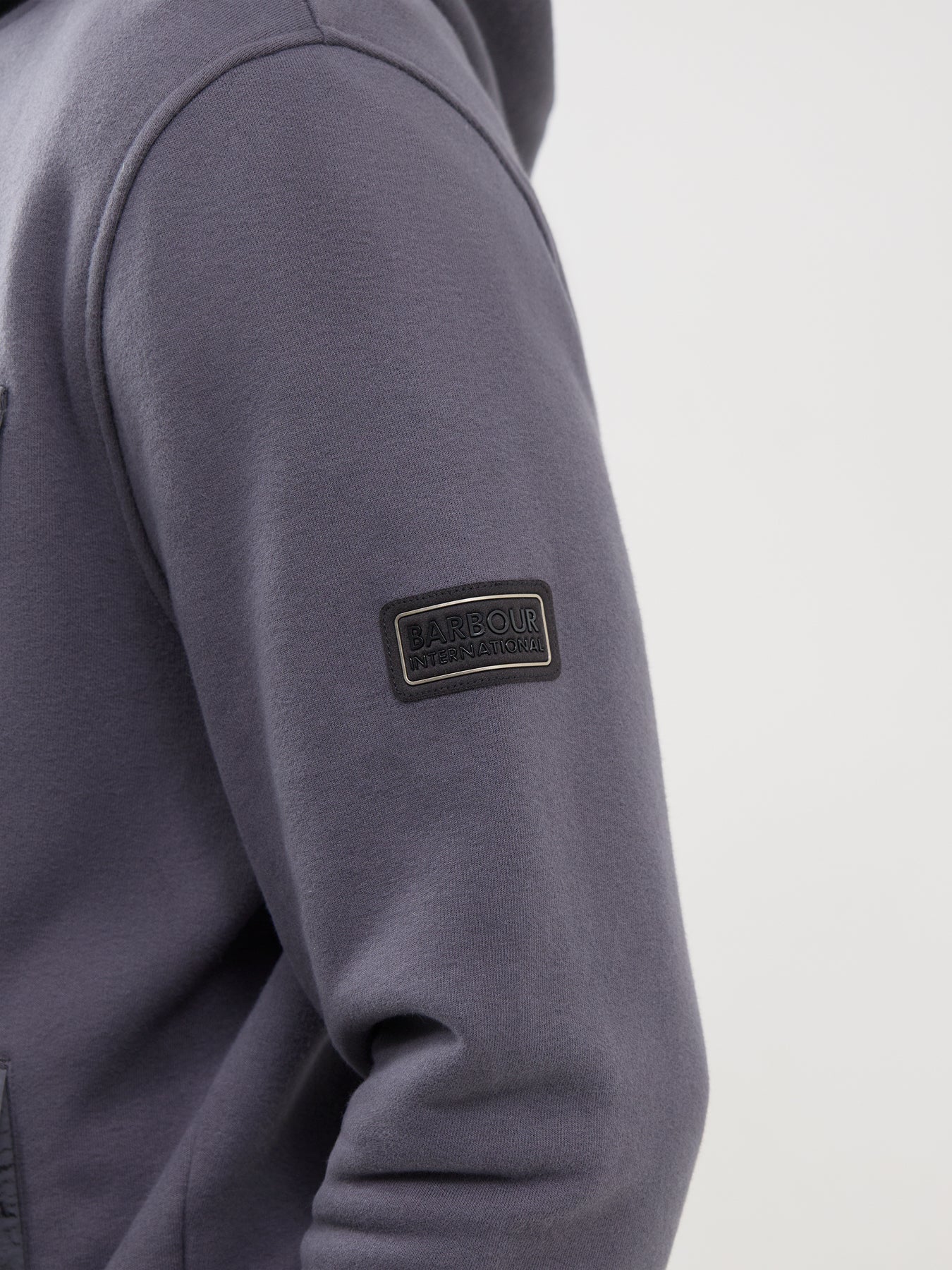 Inline Cotton Blend Hooded Sweatshirt Grey