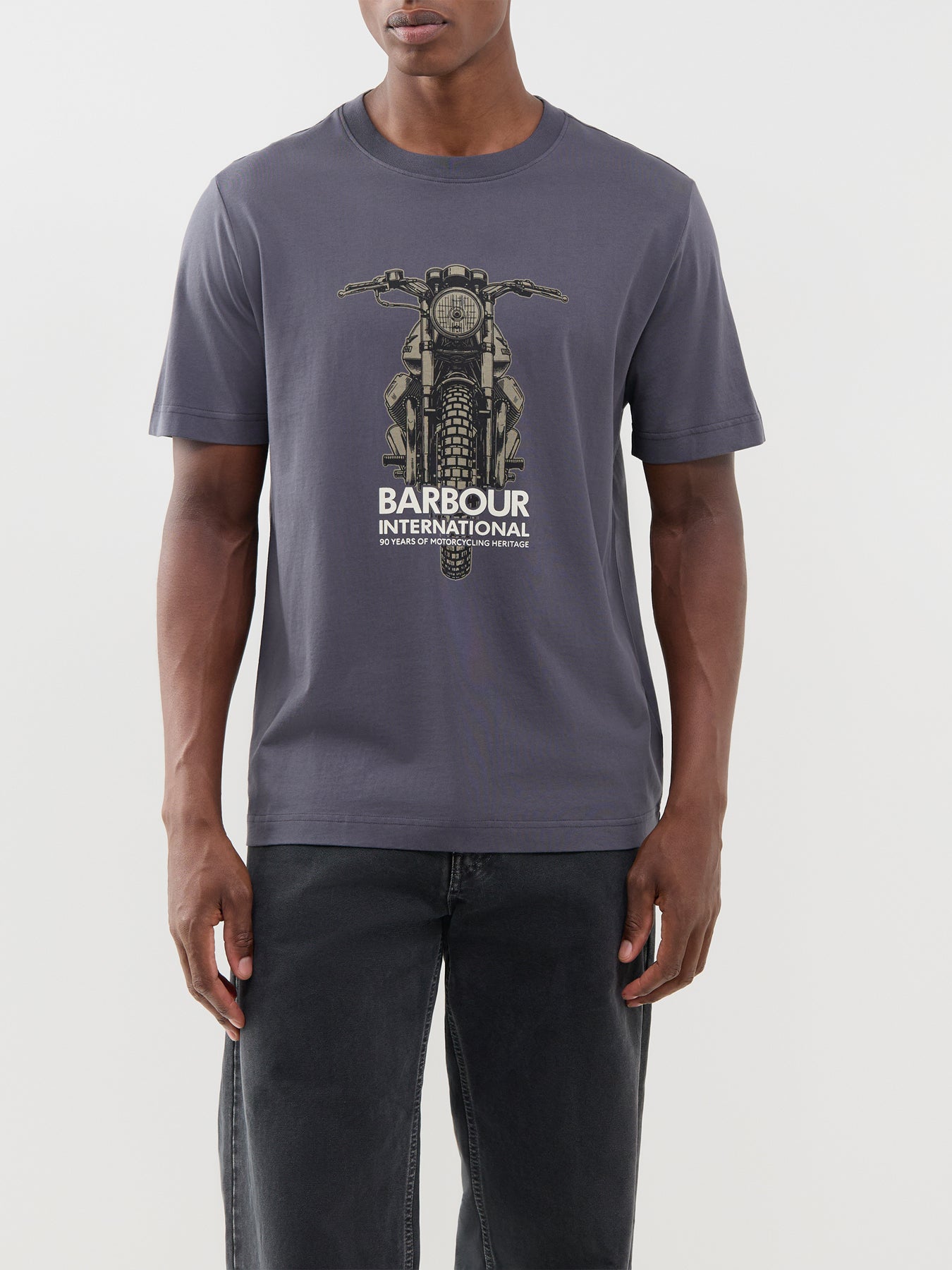 Barbour International Causey Graphic T-Shirt Grey