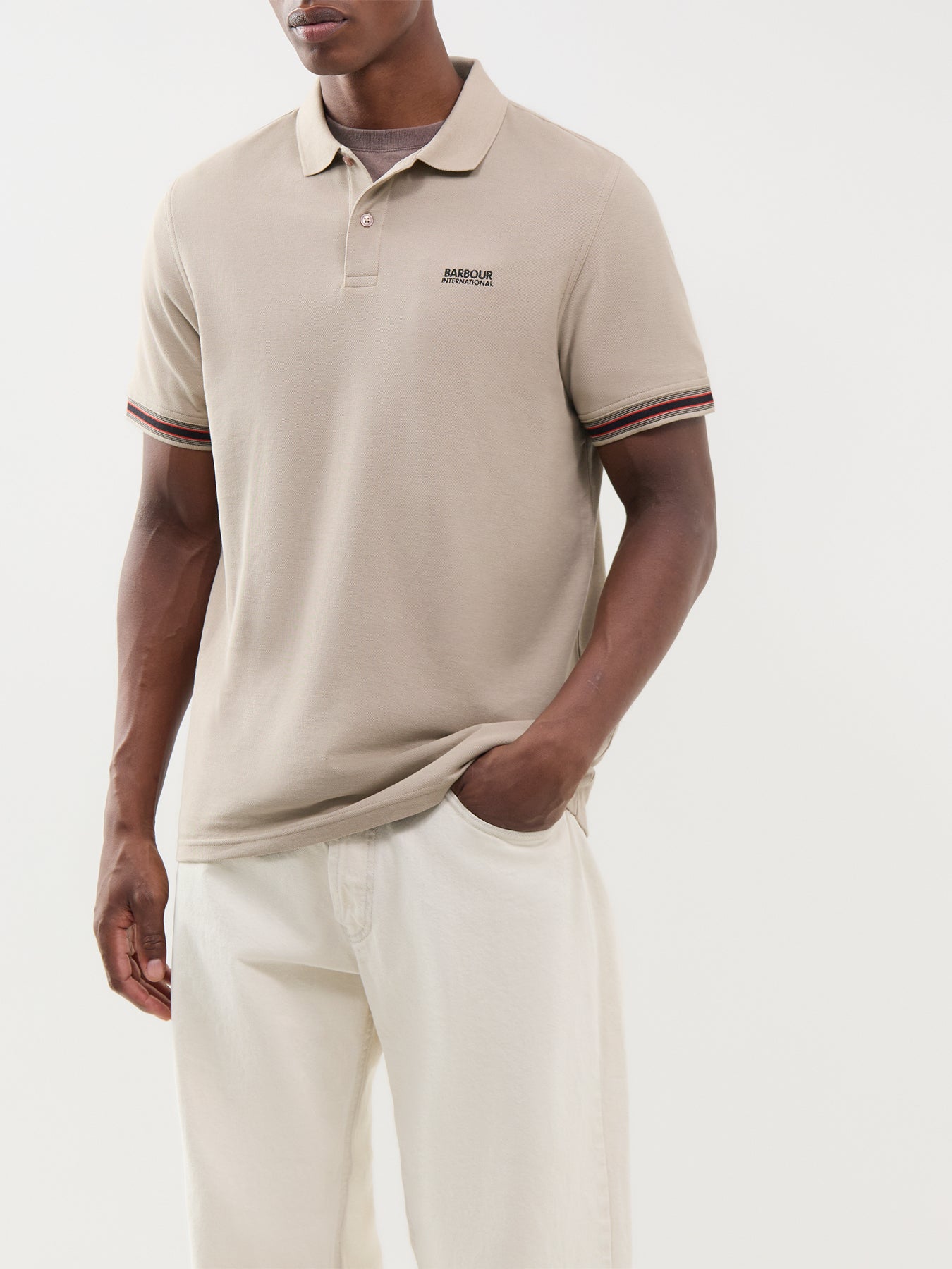 Barbour International Horseferry Polo Shirt Cream