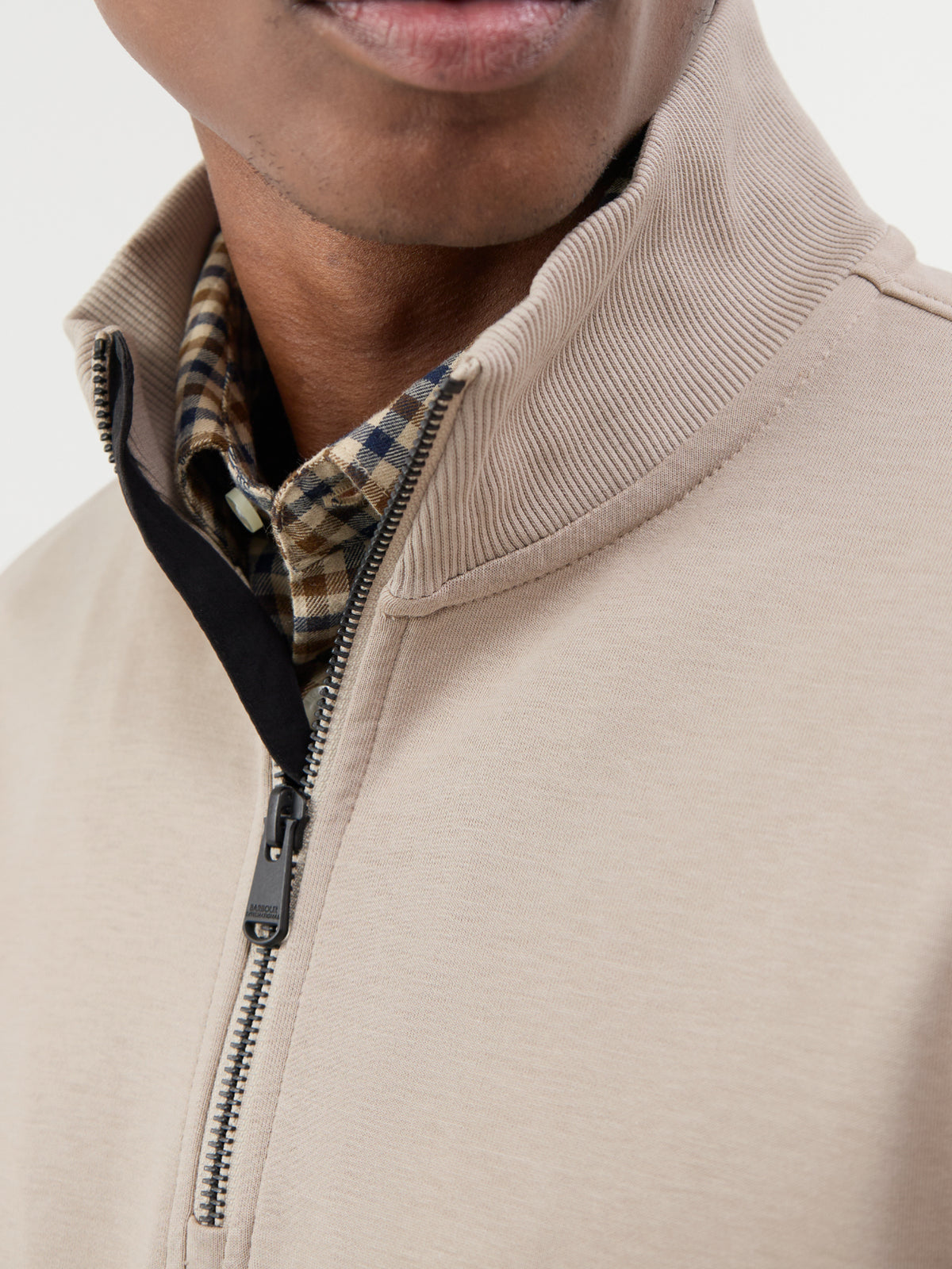 Barbour International Ilford Interlock Funnel Neck Sweatshirt Cream