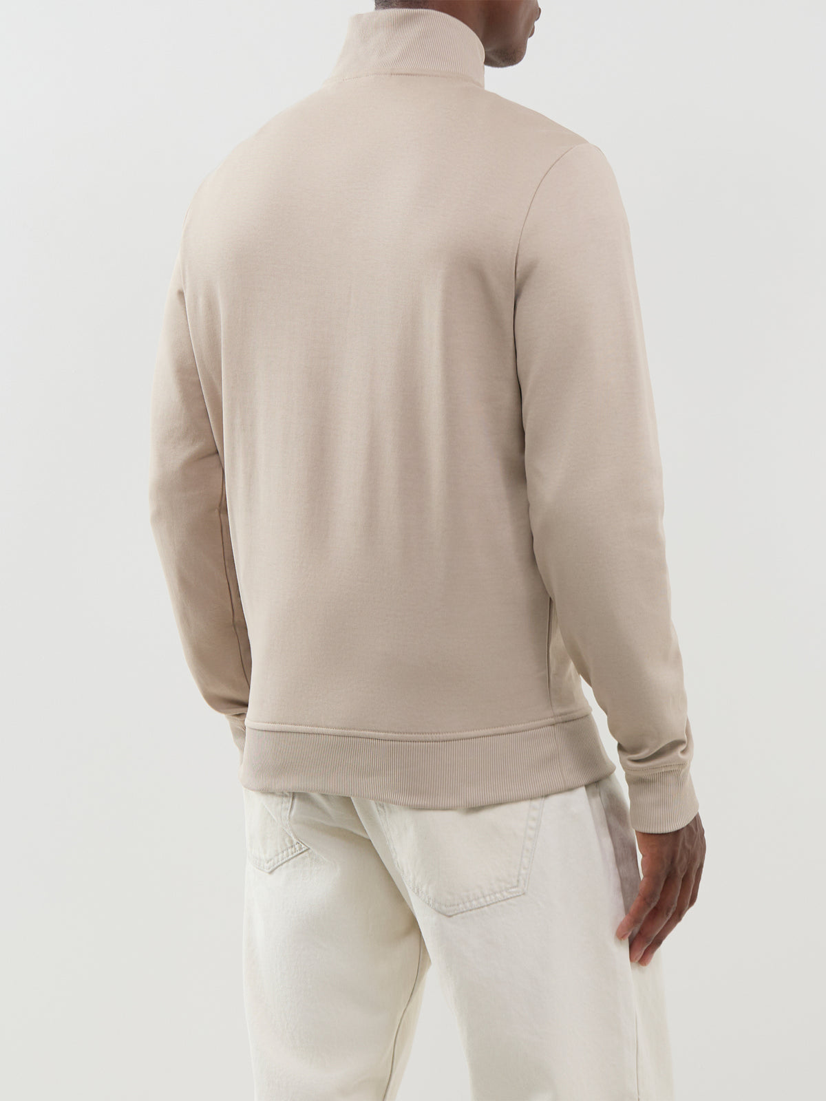Barbour International Ilford Interlock Funnel Neck Sweatshirt Cream
