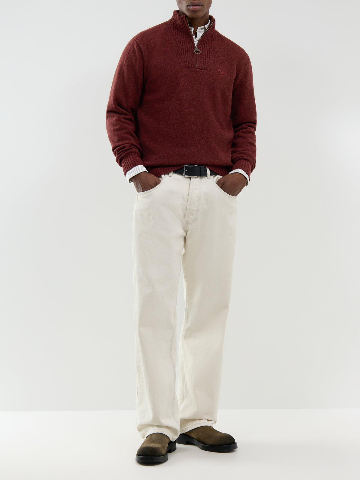 Wool Essential Half-Zip Knitted Jumper